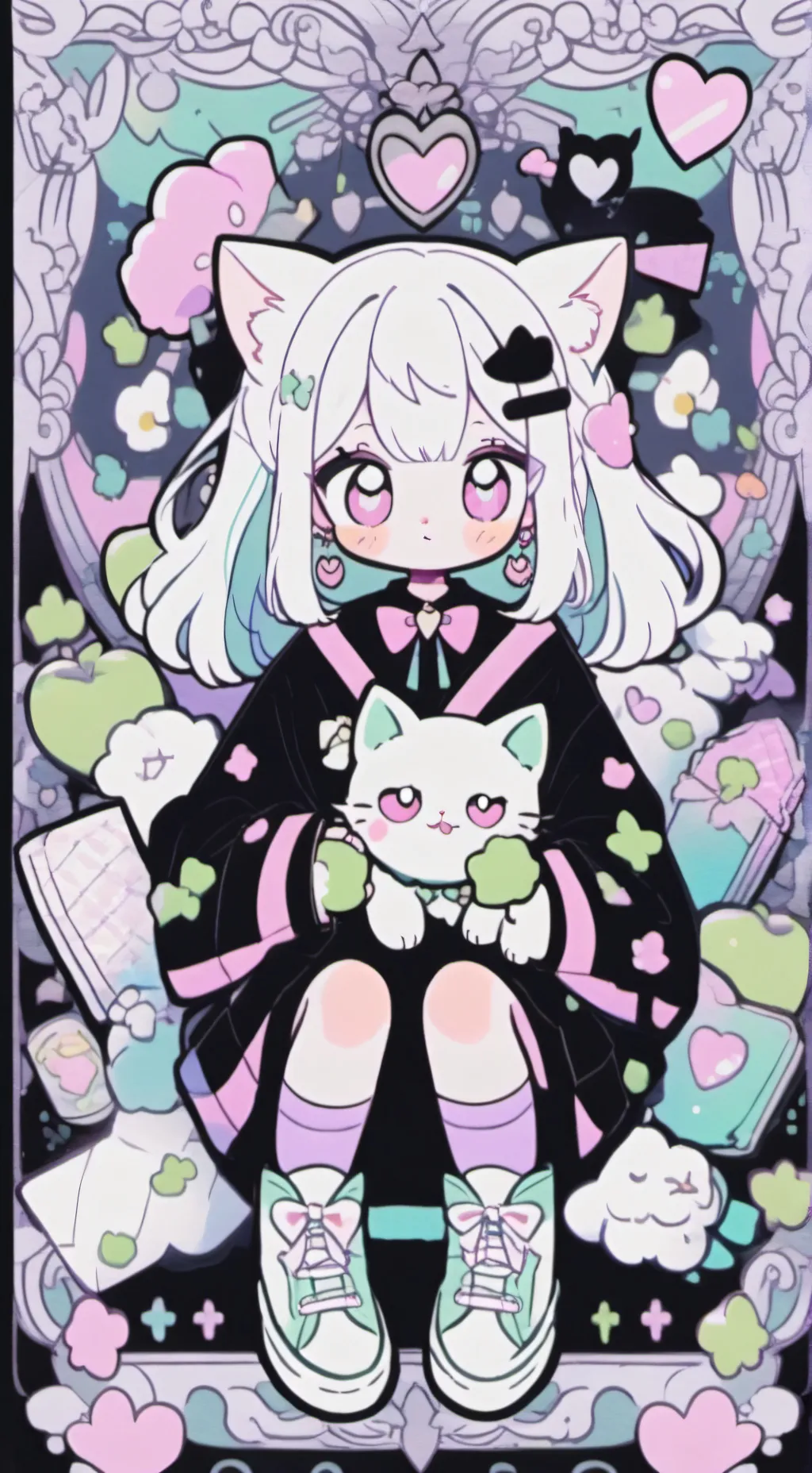 ai character: spoiled kitty background