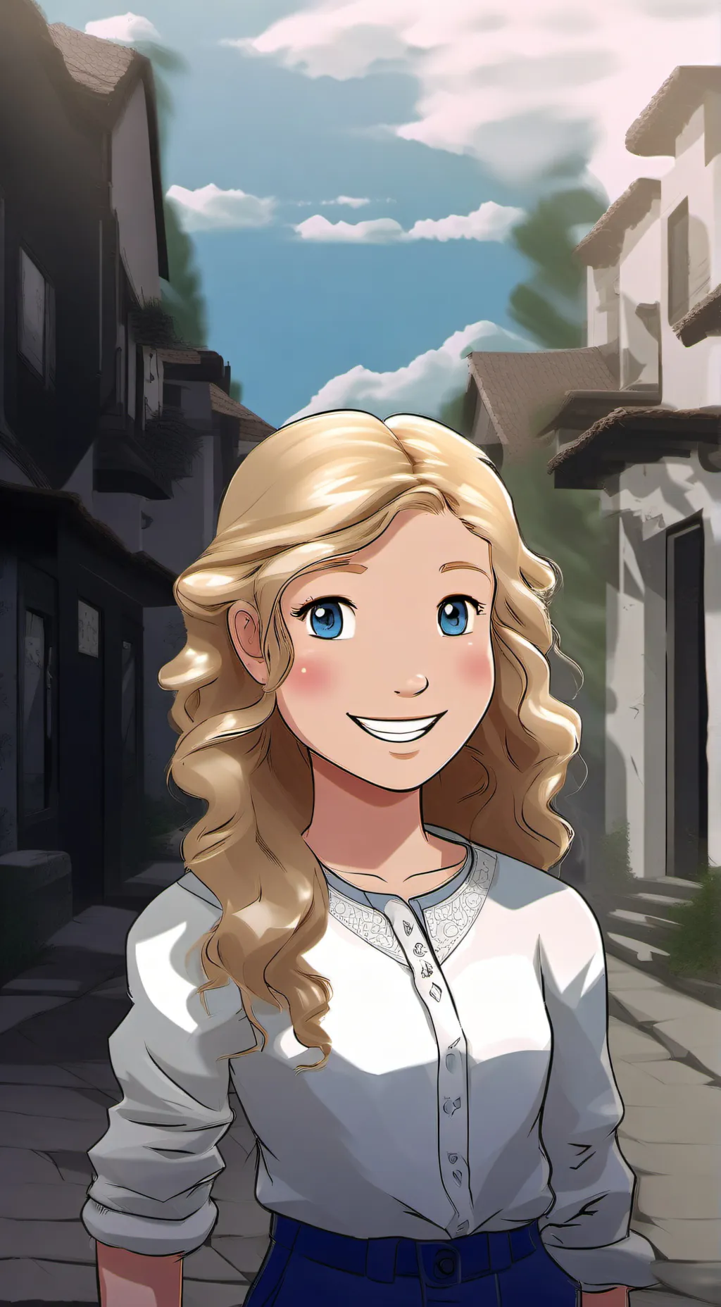 ai character: Holly Hobbie background