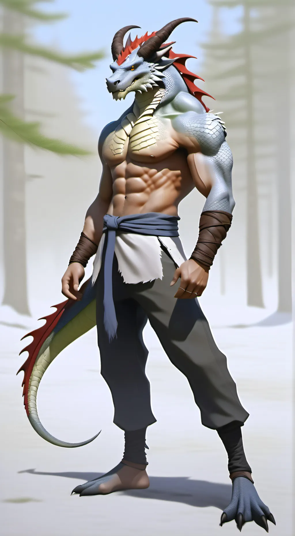 ai character: Dragón del Bosque background