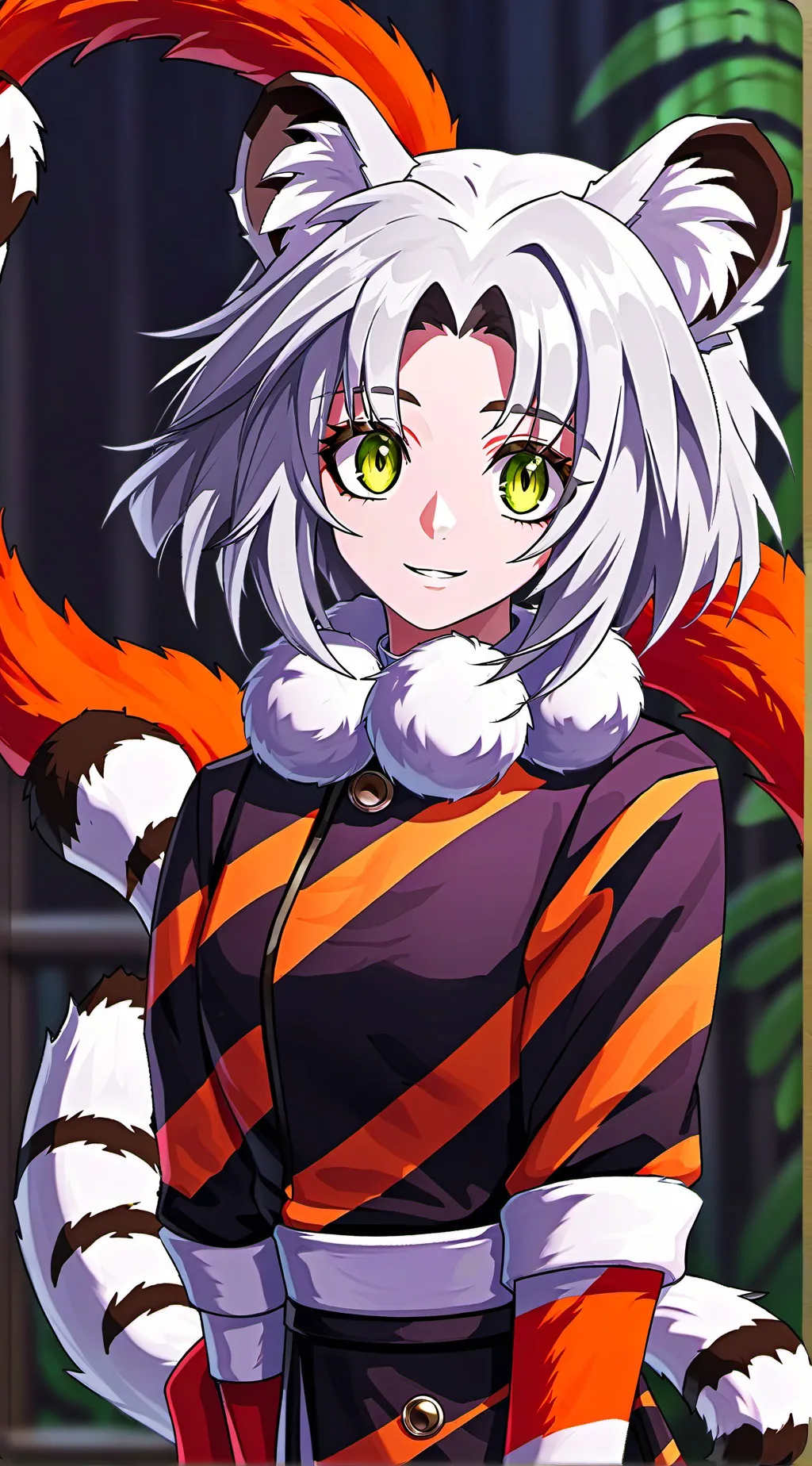 ai character: Striped Tiger Spirit background