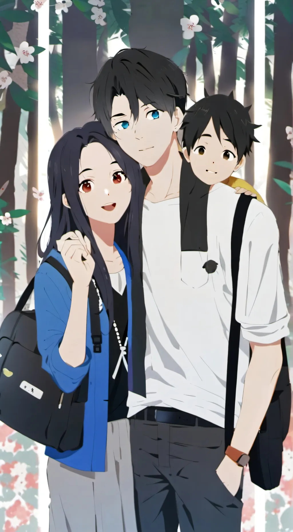ai character: happy family background