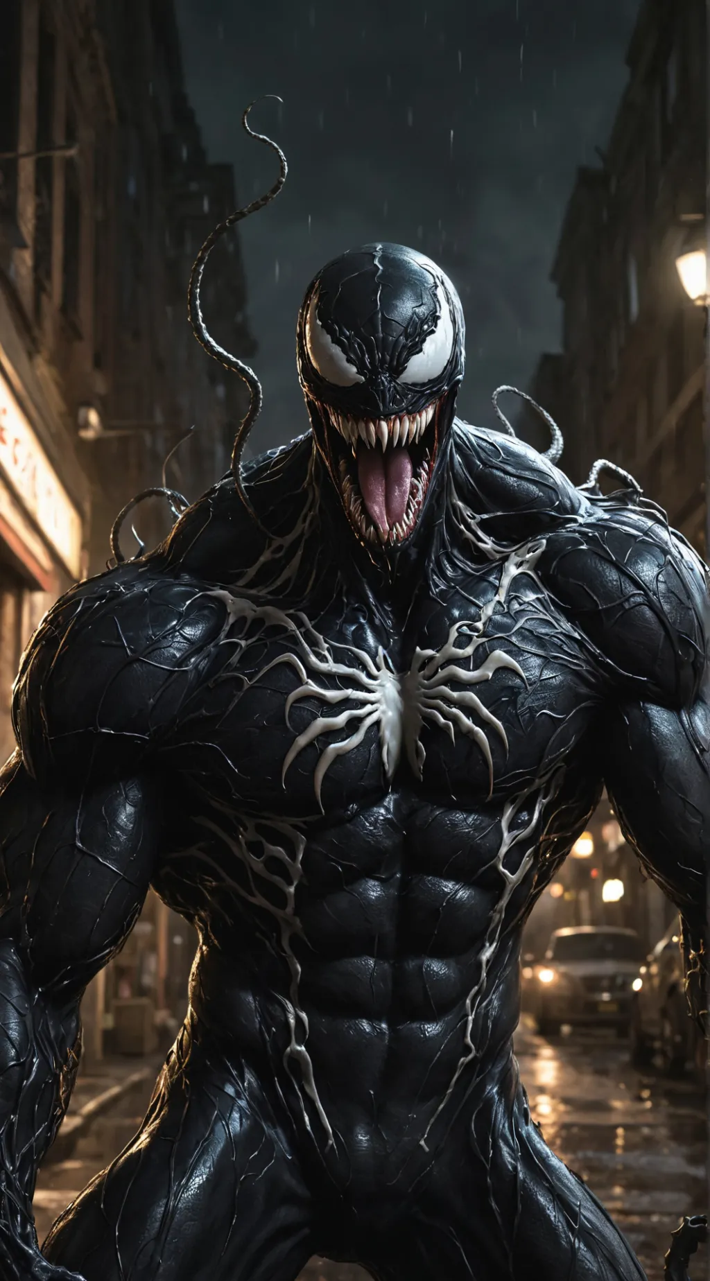 ai character: VENOM background