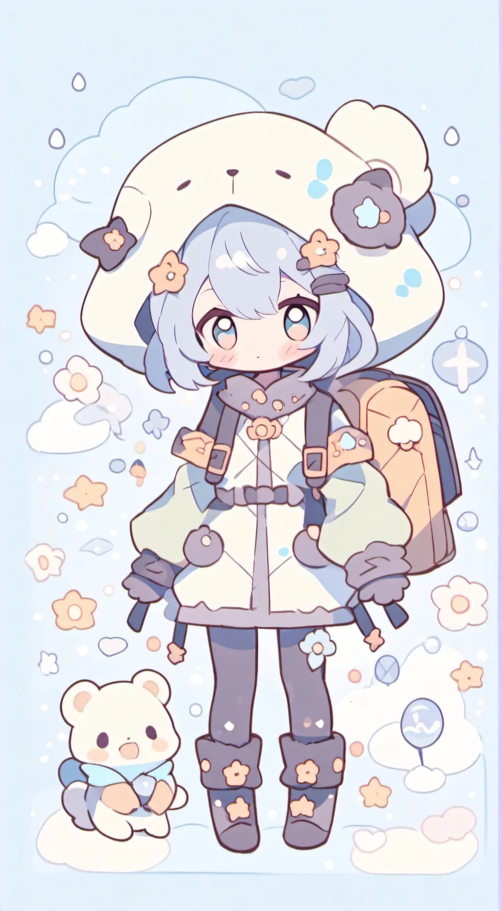 ai character: Ashley and Luna  background