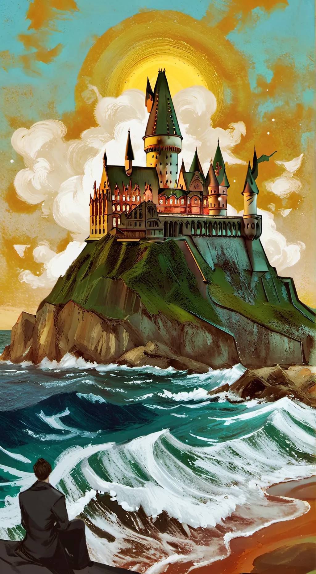 ai character: Hogwarts  background
