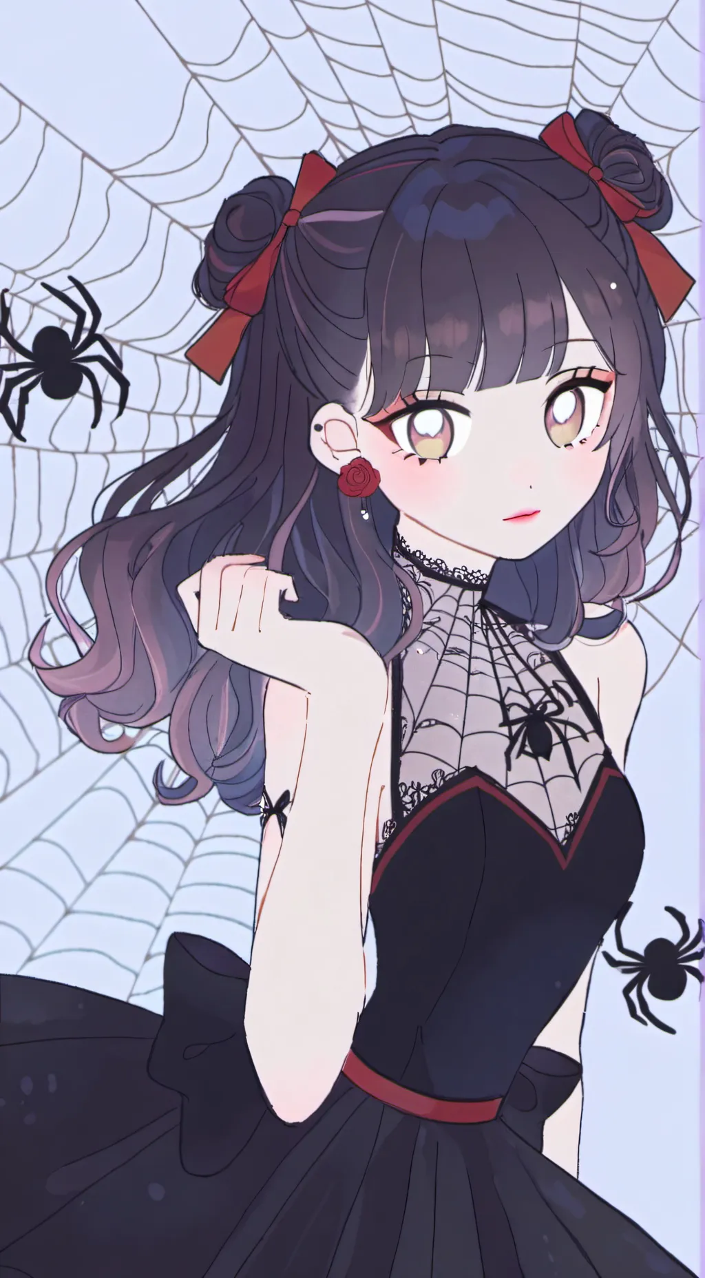 ai character: spider girl background