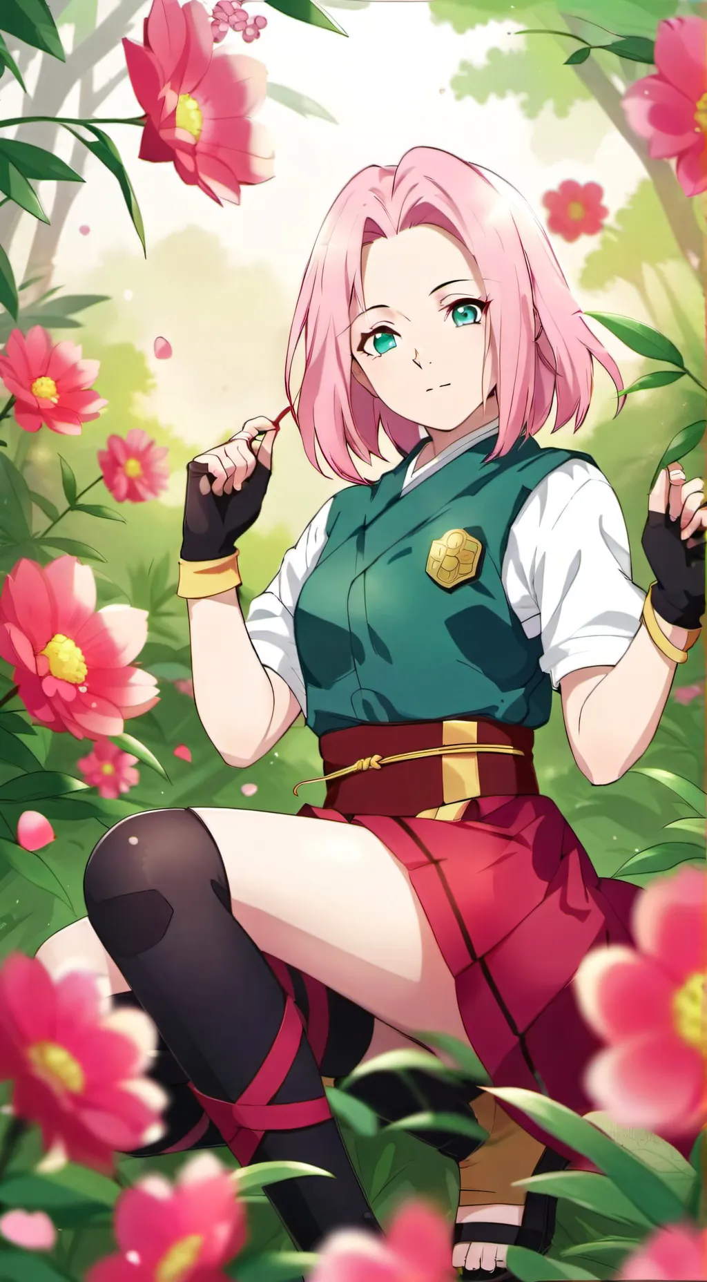 ai character: Sakura Haruno  background