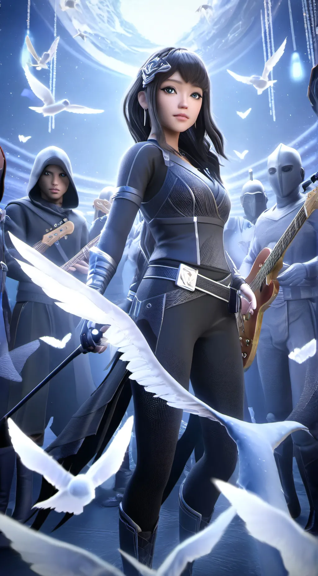 ai character: Banda Pop background
