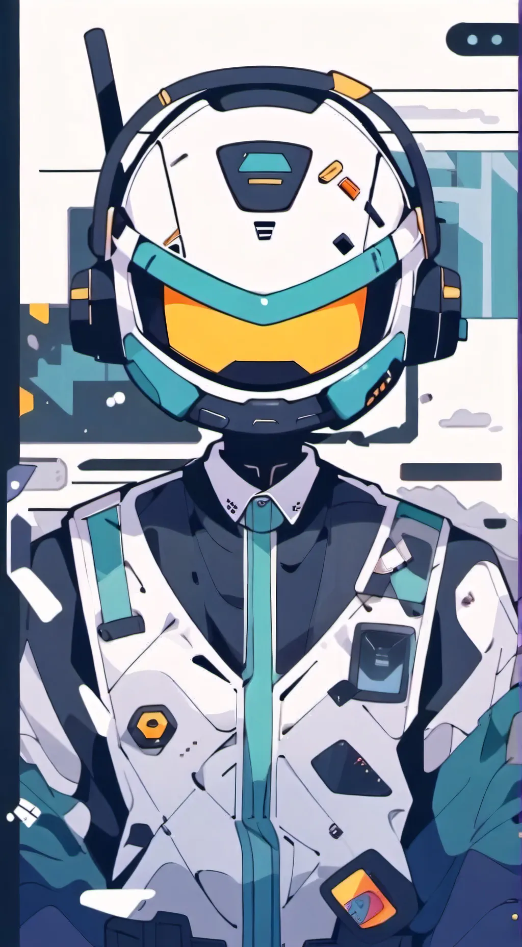 ai character: robot with feeling background