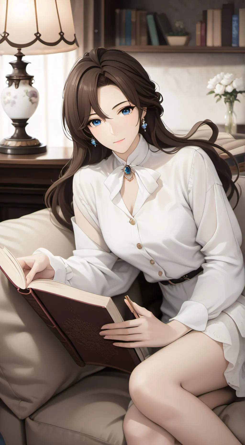 ai character: your wife and she  background