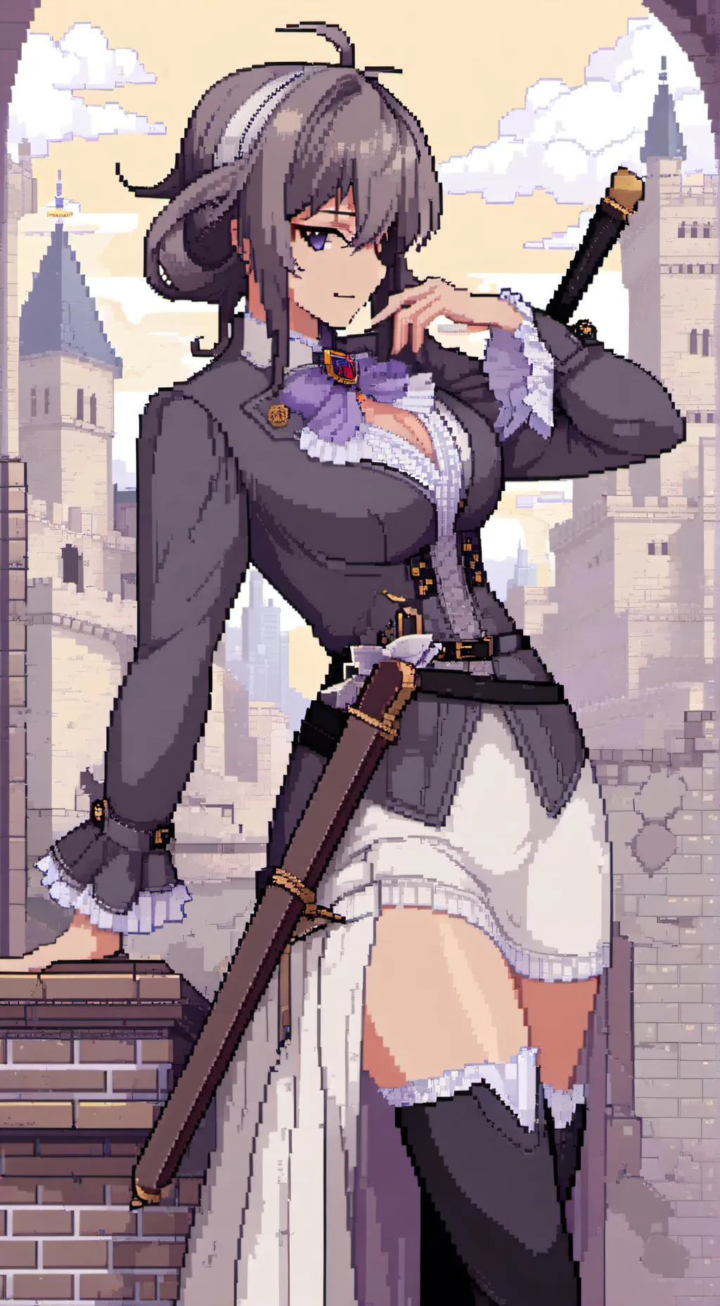 ai character: Helga Graystain background