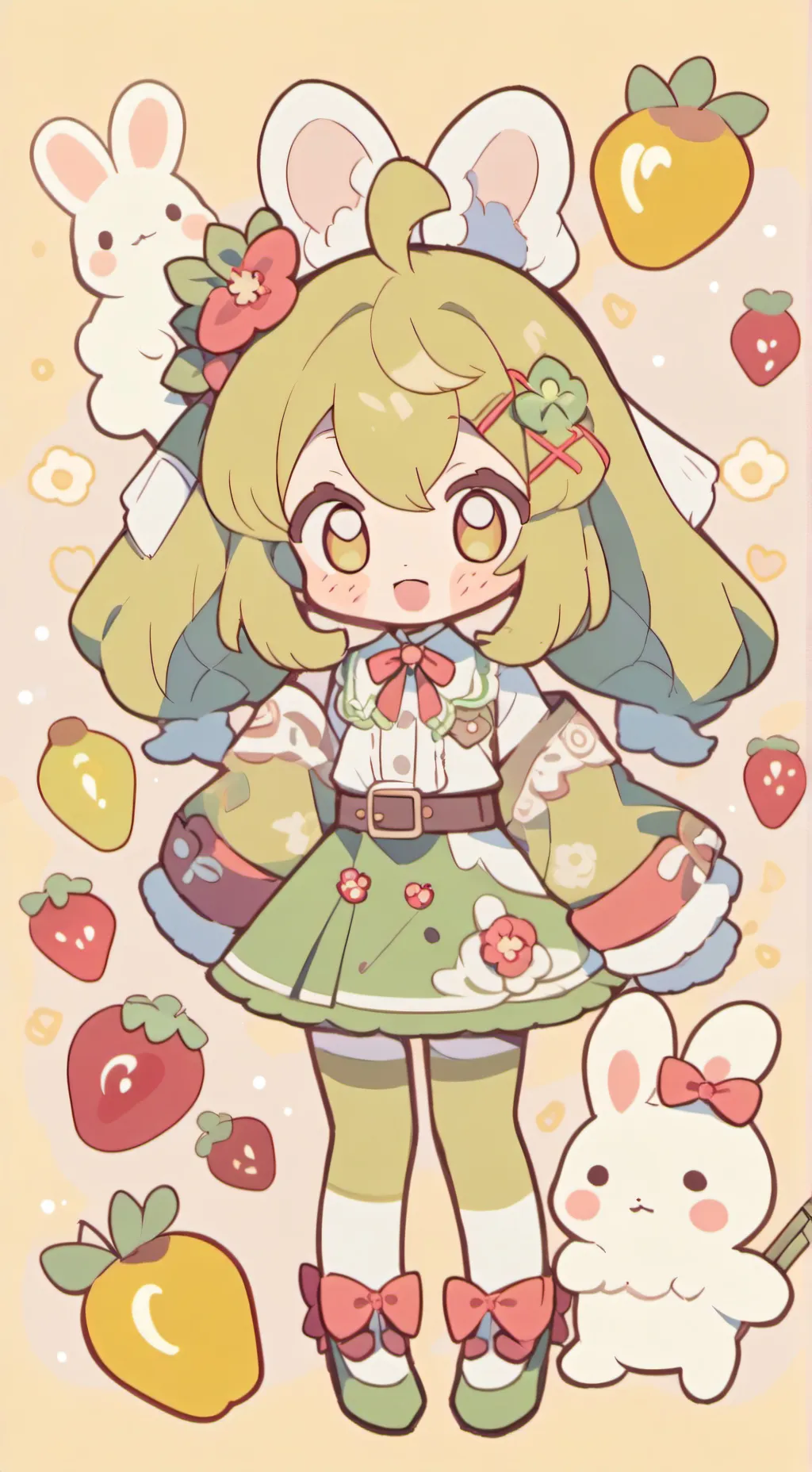 ai character: Mangosteen Bunny background