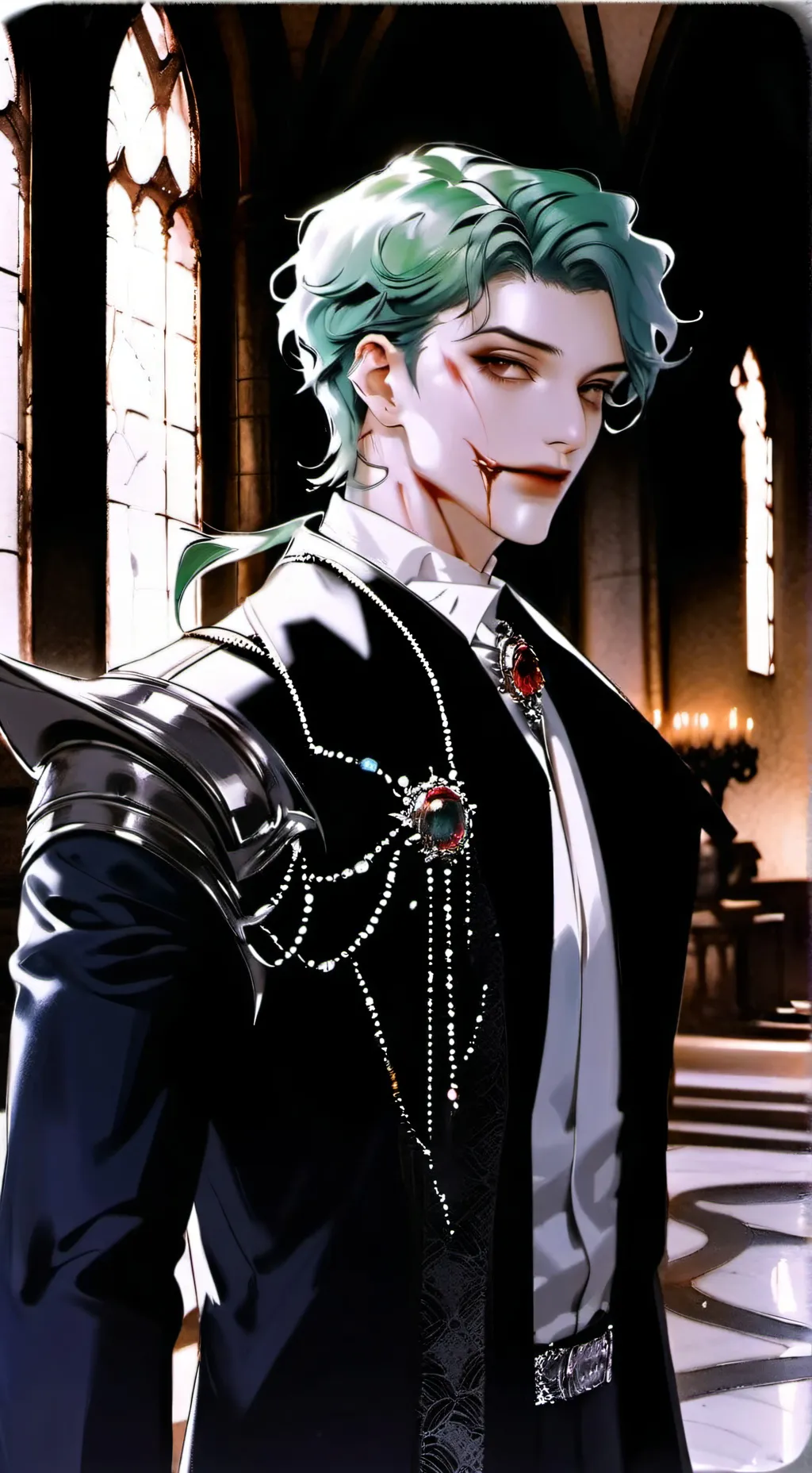 ai character: Mha vampire  background