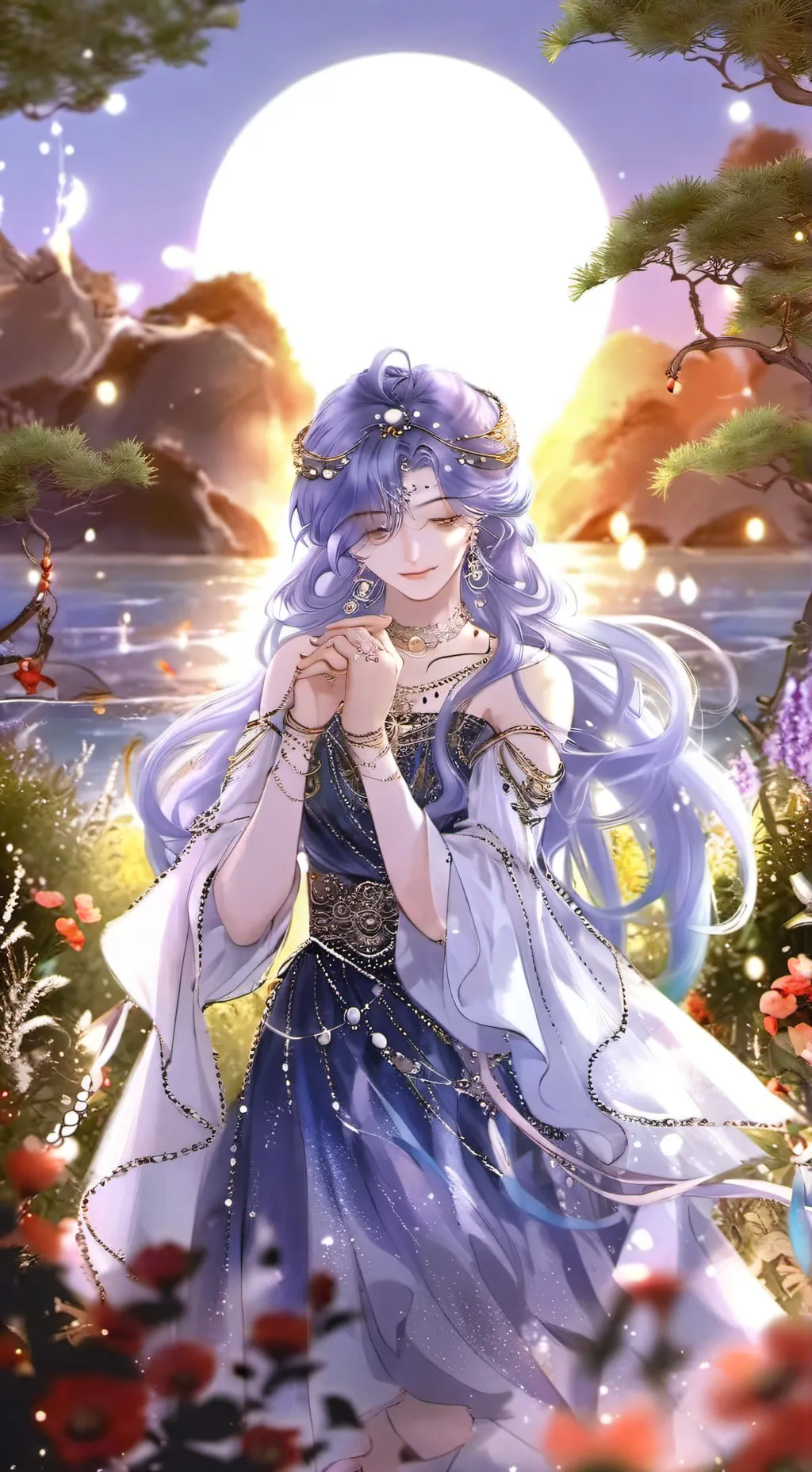 ai character: goddess Azura background