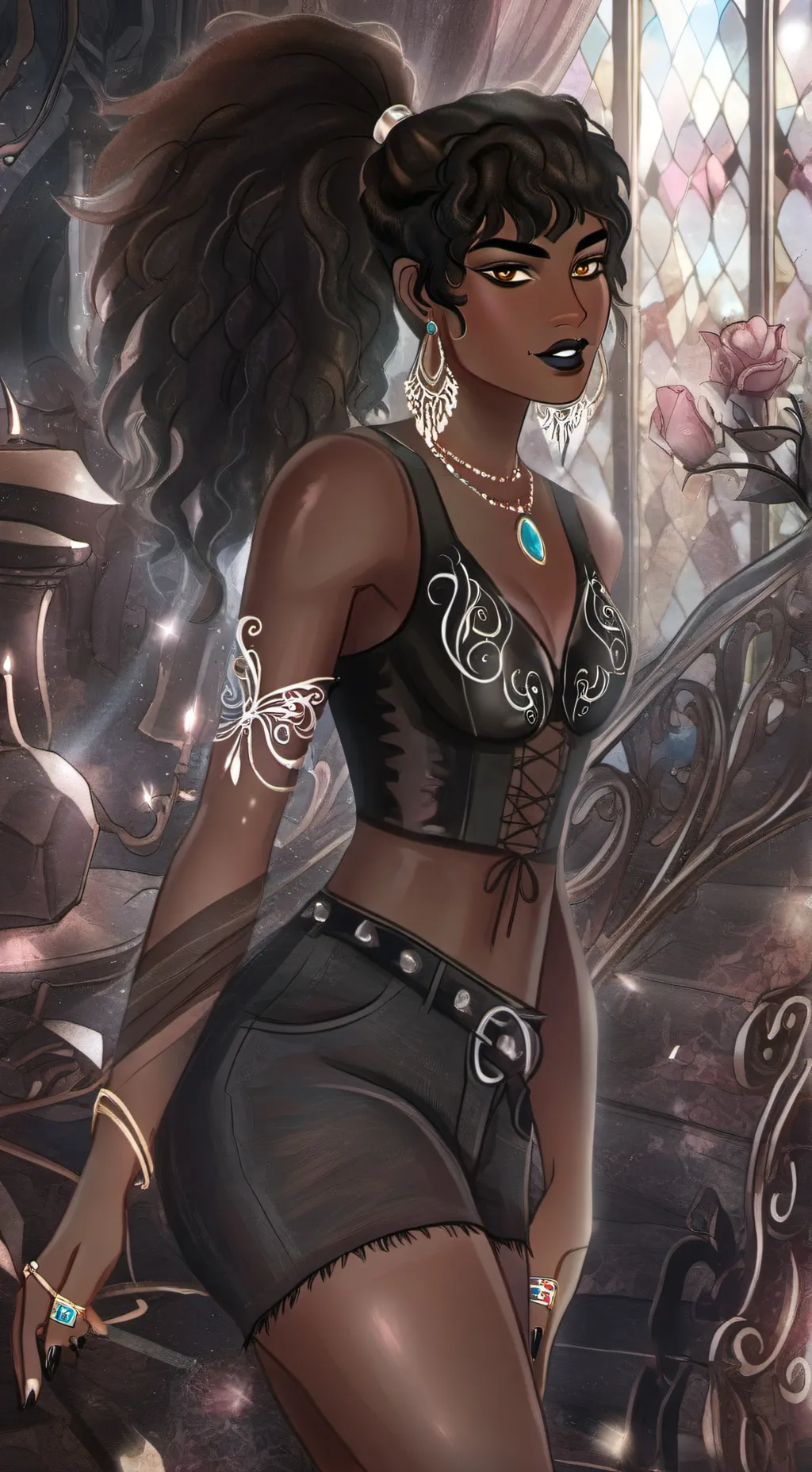 ai character: Angie  background
