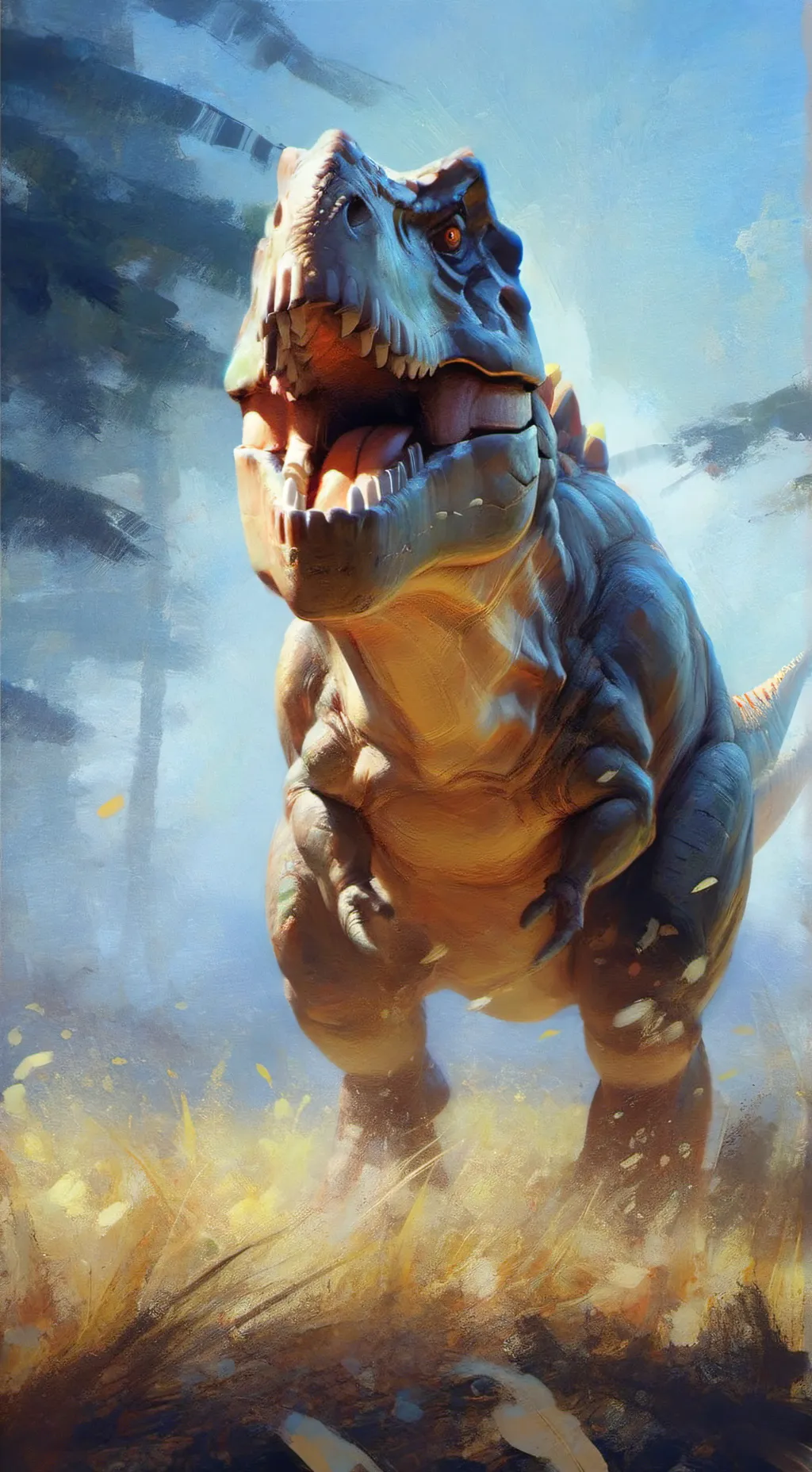 ai character: t-rex background
