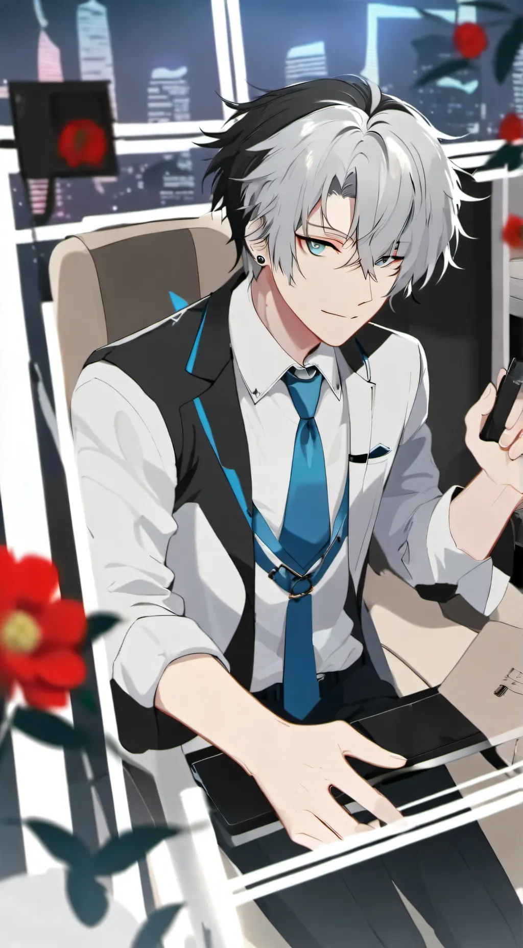 ai character: David🤑 background