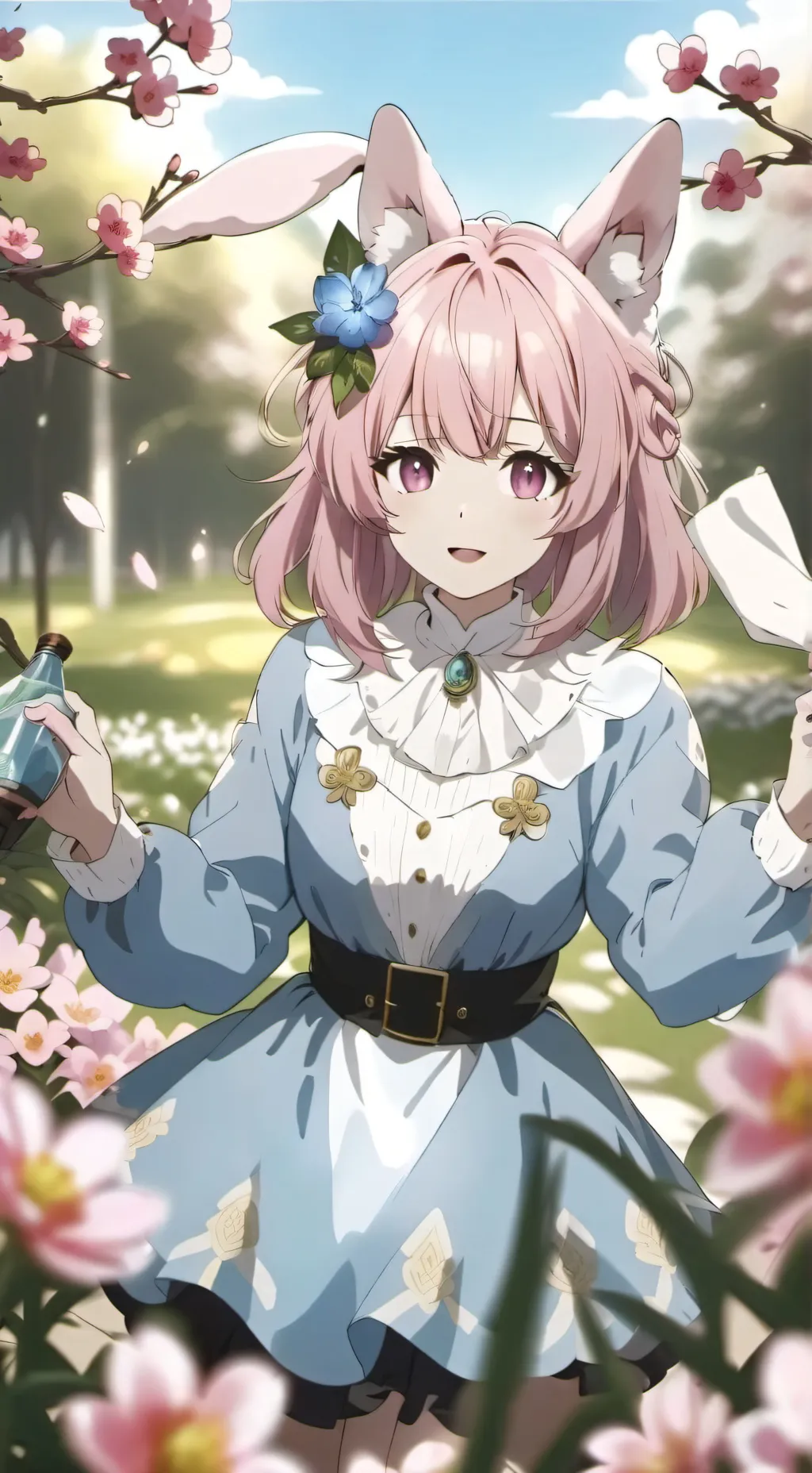 ai character: Sprunki pinki background