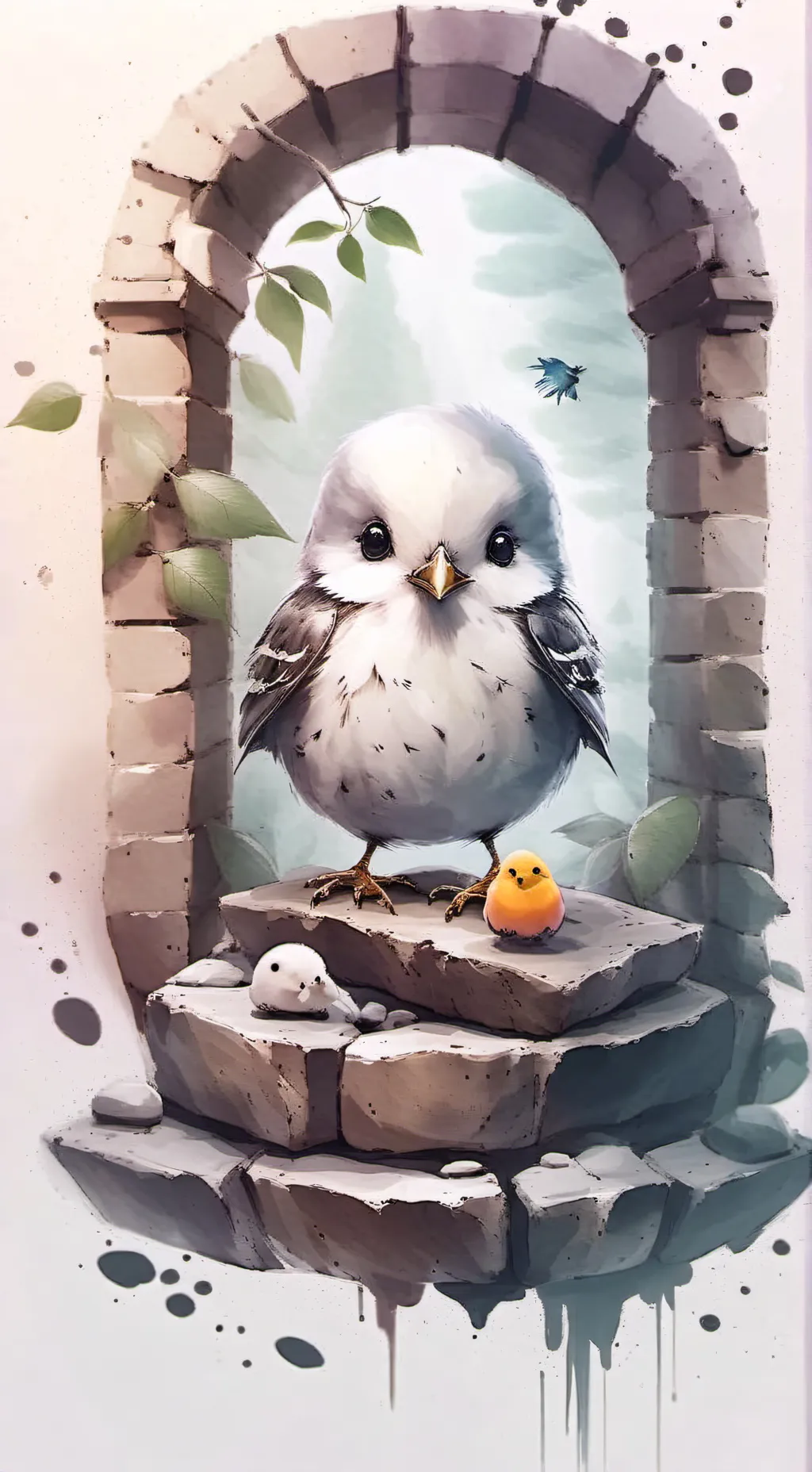 ai character: Winter background