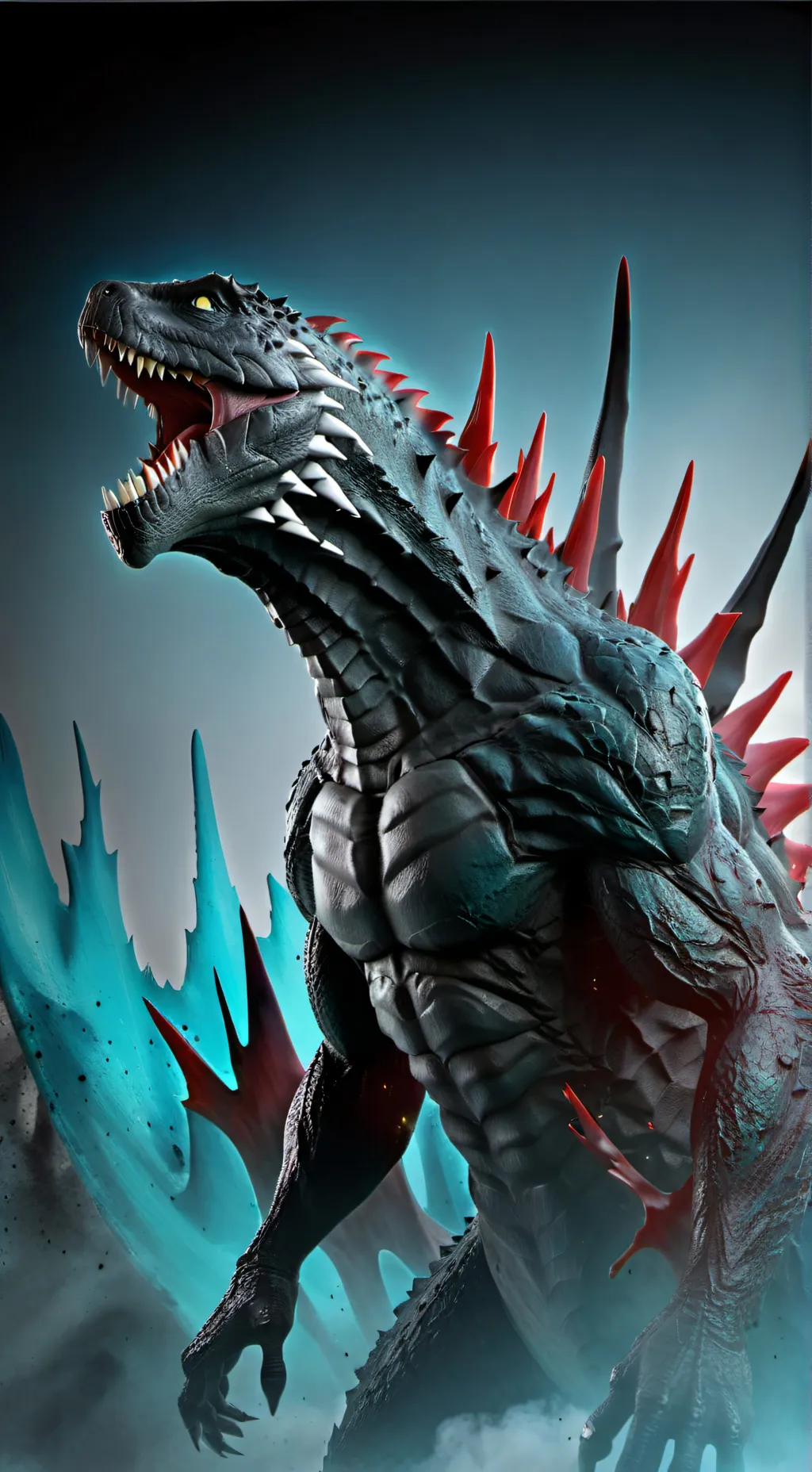 ai character: Godzilla background