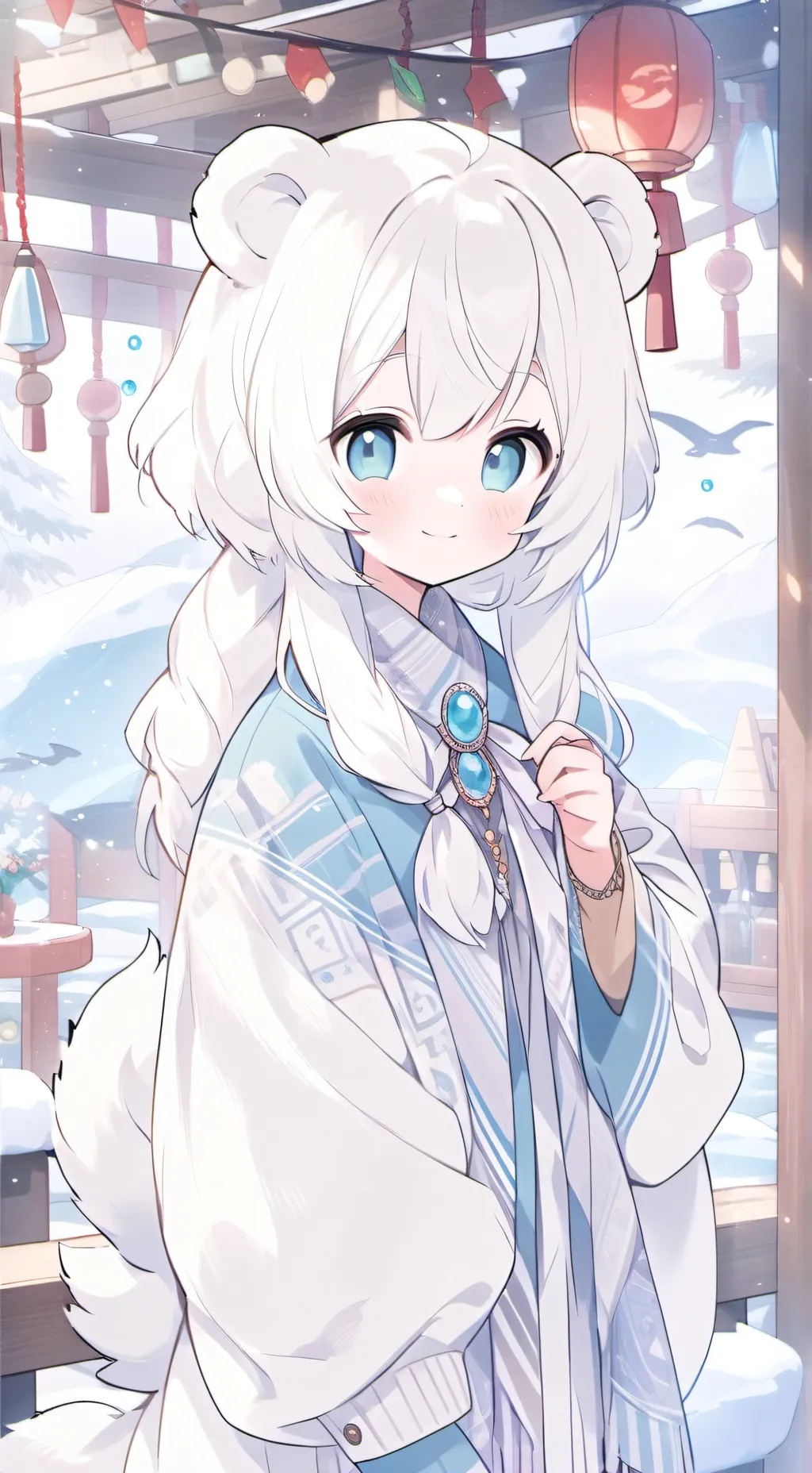 ai character: Polar Puff Spirit background