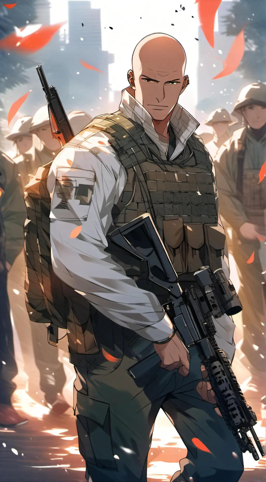 ai character: militarily fight background