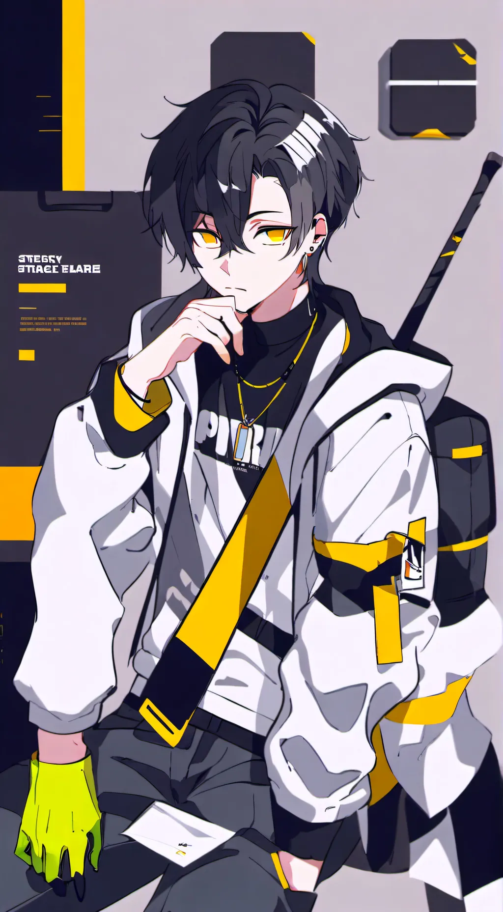 ai character: Pizzadebt Marry au background