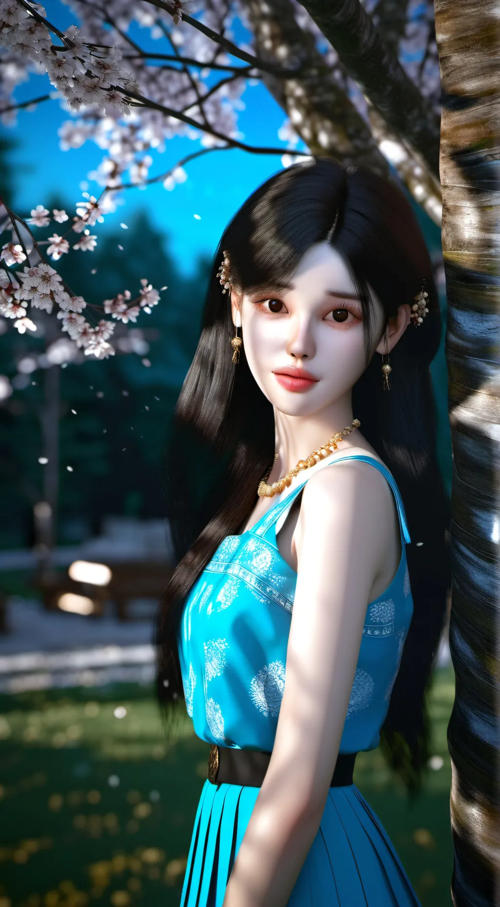 ai character: Ashley Hanashie background