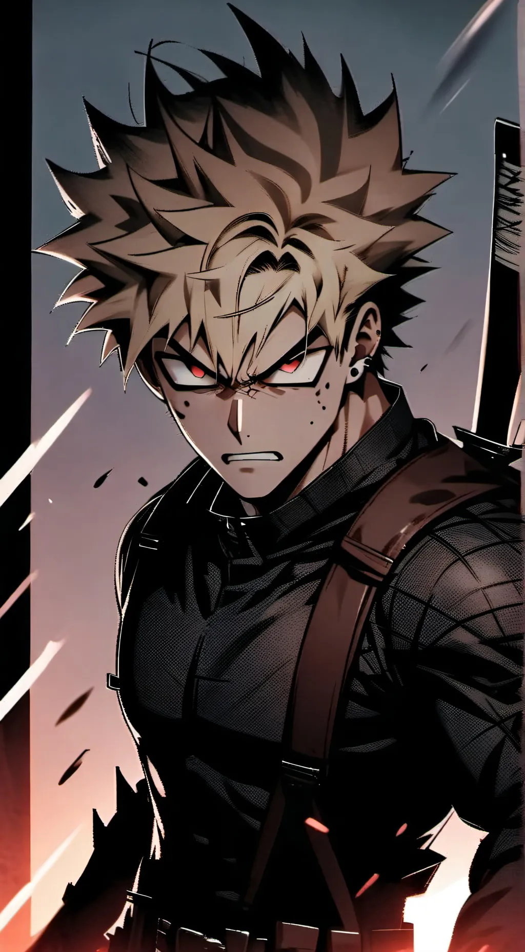 ai character: Katsuki bakugo  background
