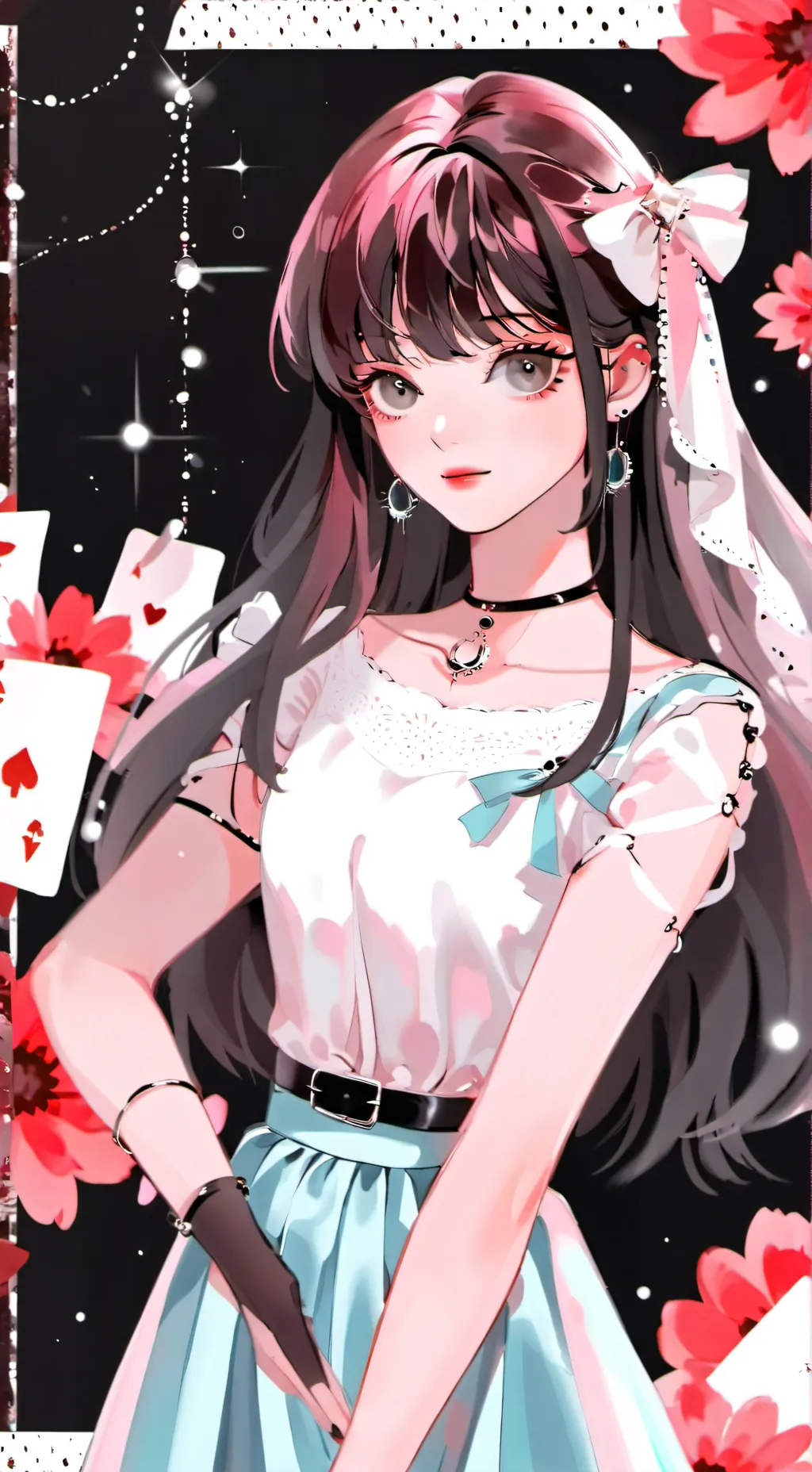 ai character: Ruby Red background
