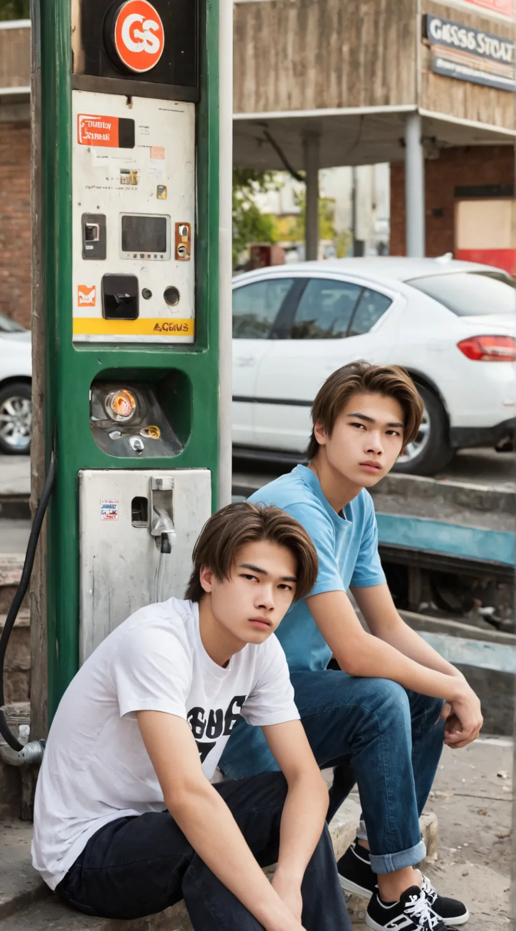 ai character: four homelessboys background