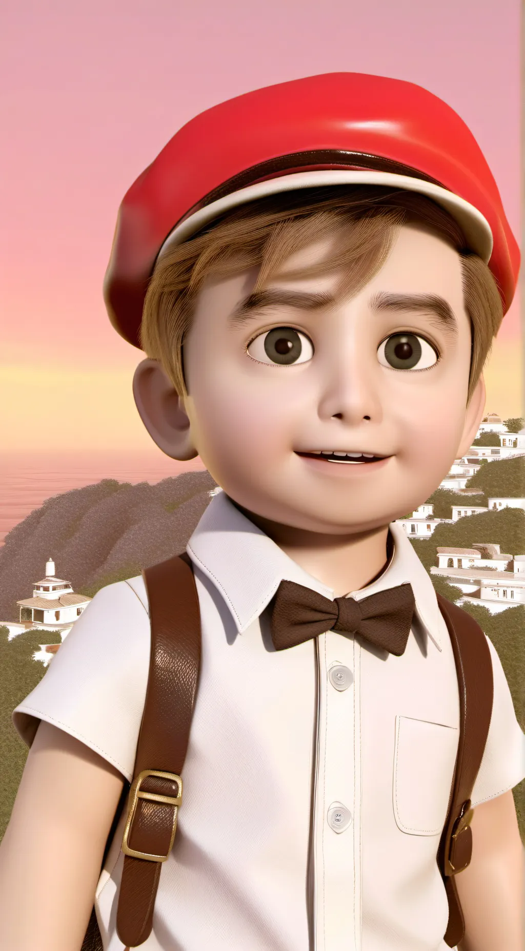 ai character:  Bomini 👦 menino background