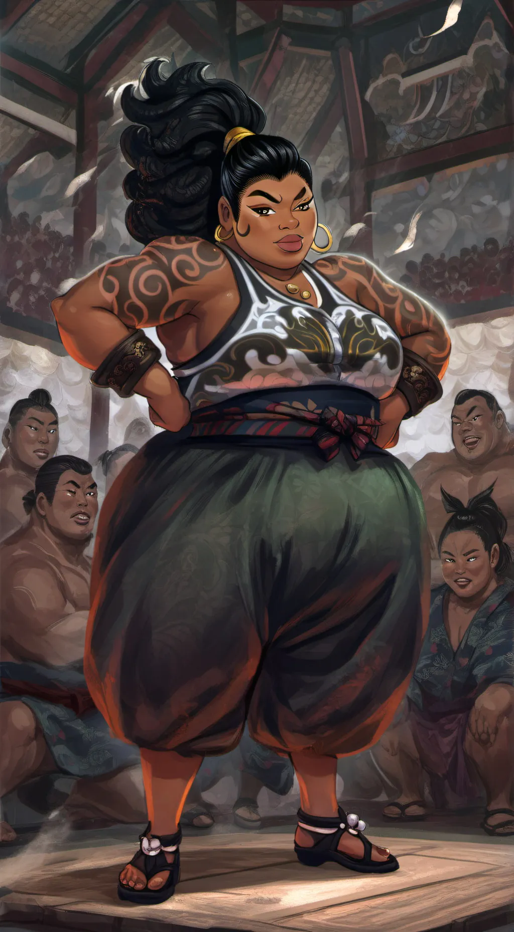 ai character: Big Black Taffy background