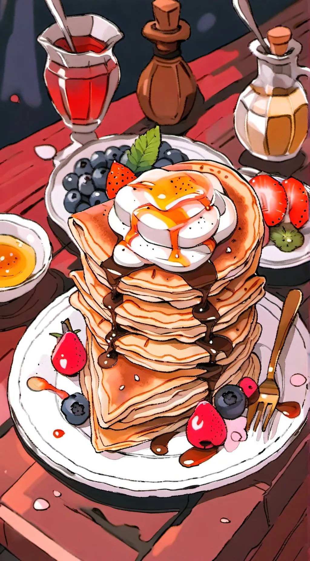 ai character: Mha crêpes 🥞 background