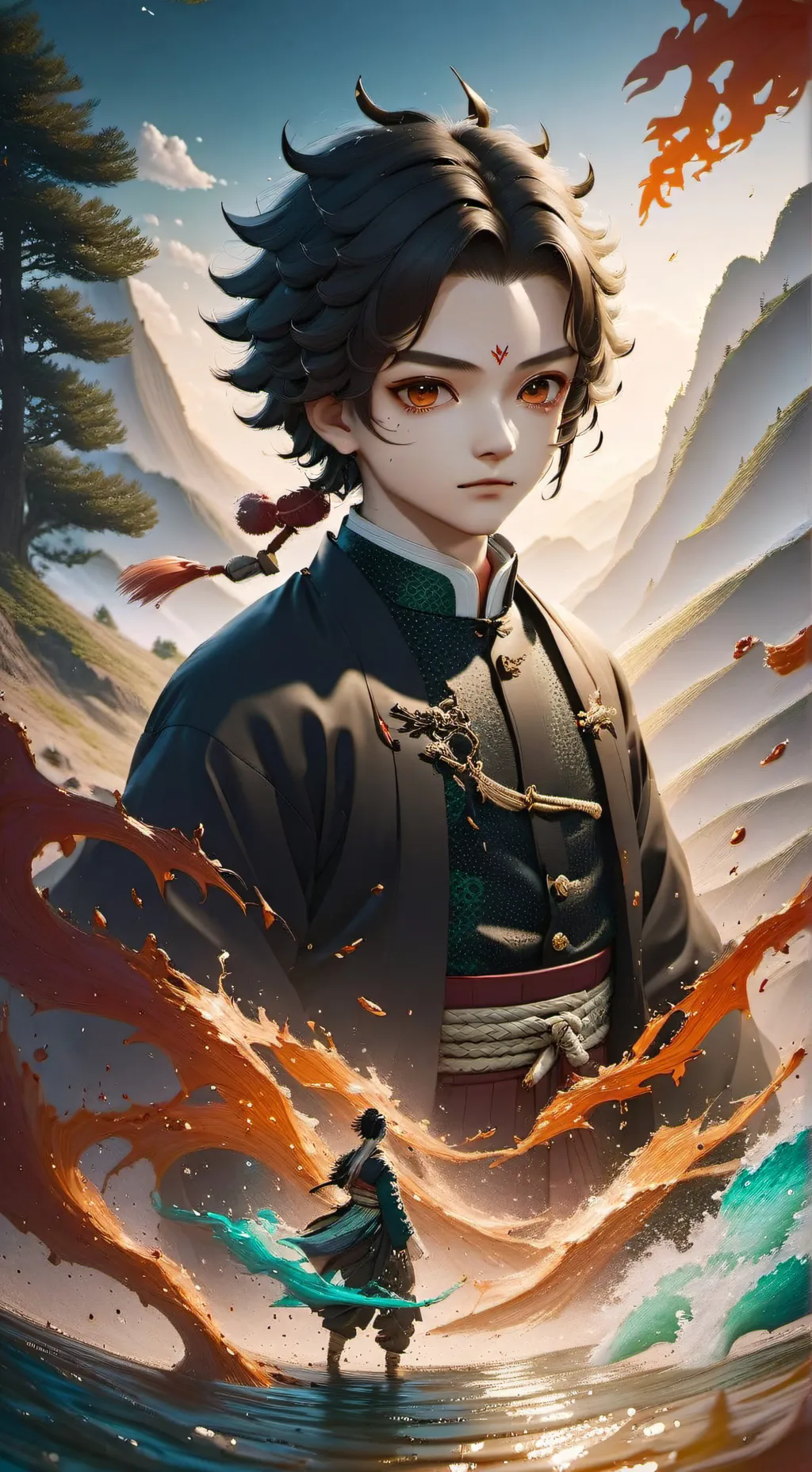 ai character: kny background
