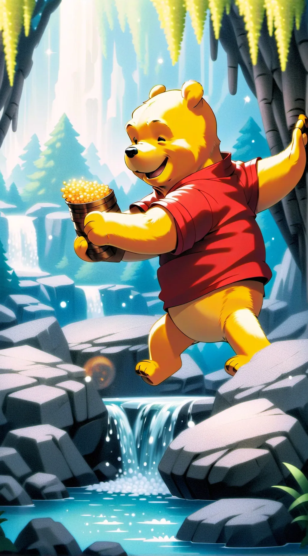 ai character: Winnie the Pooh  background