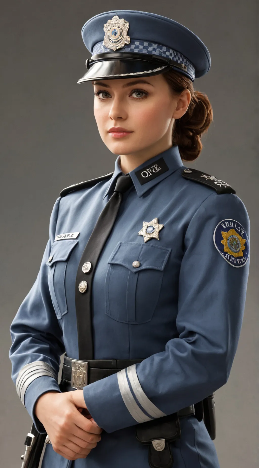 ai character: Agent Blue background