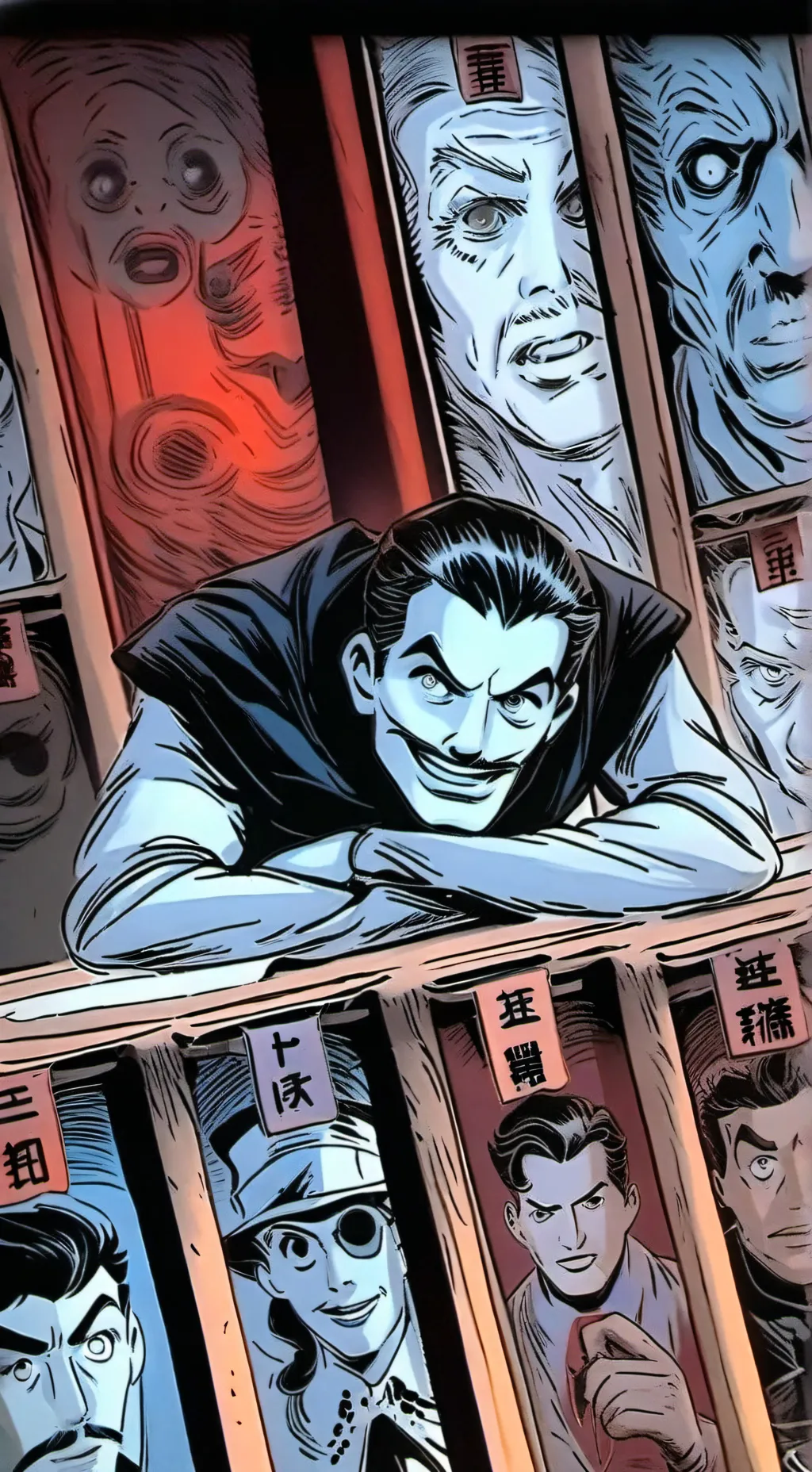 ai character: Evil school  background