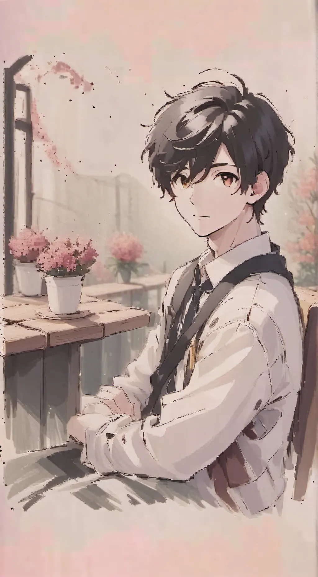 ai character: Young- la background