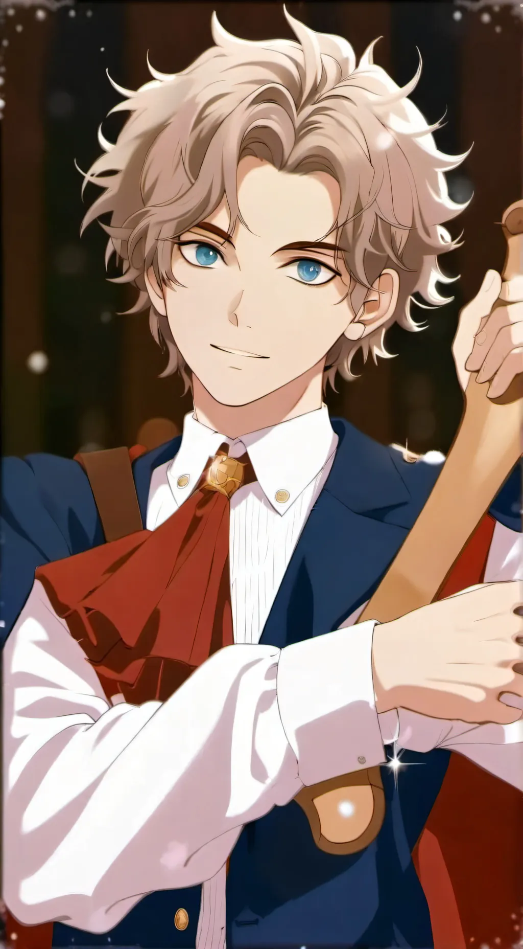 ai character: Milo enamorado background