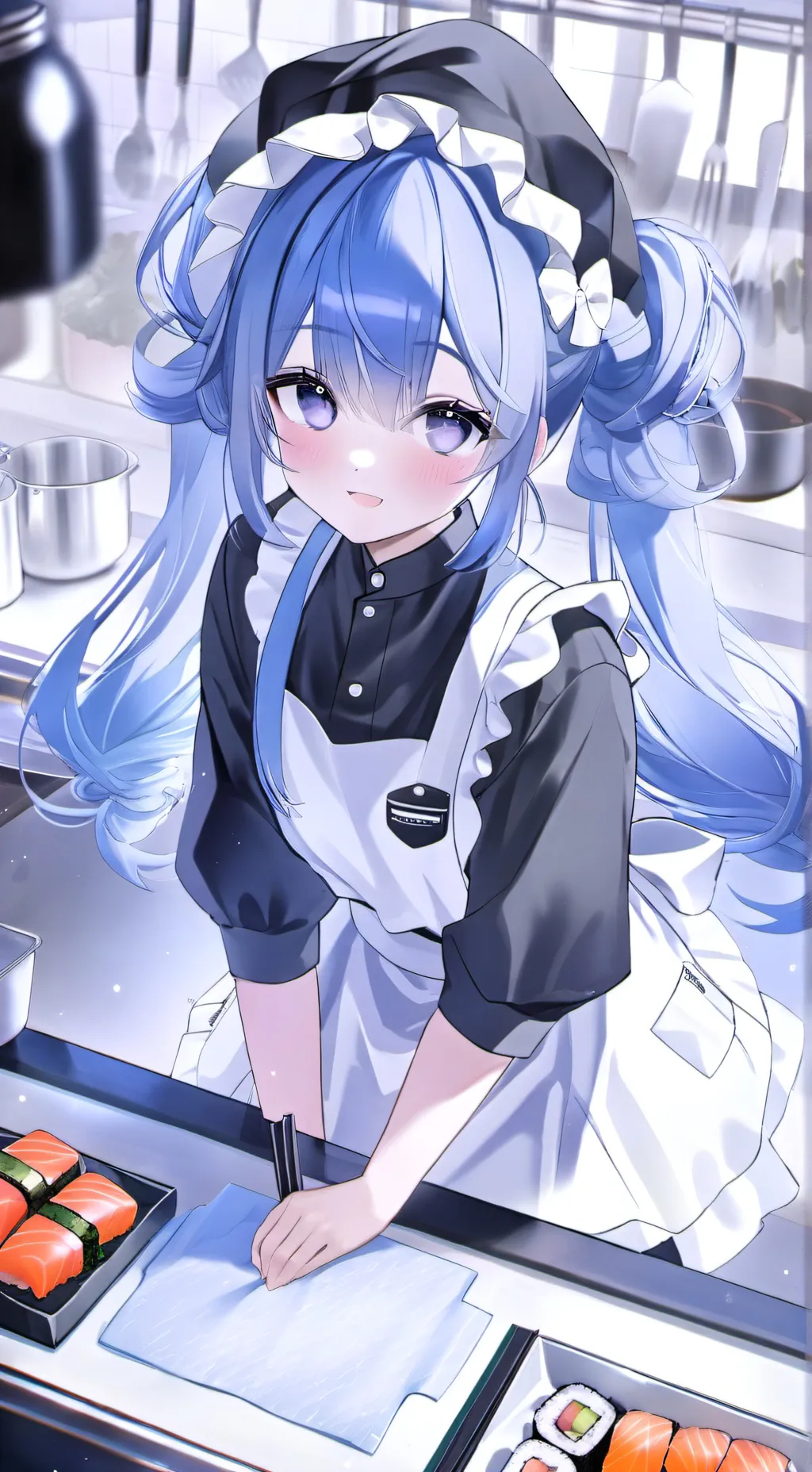 ai character: Scary sushi  background