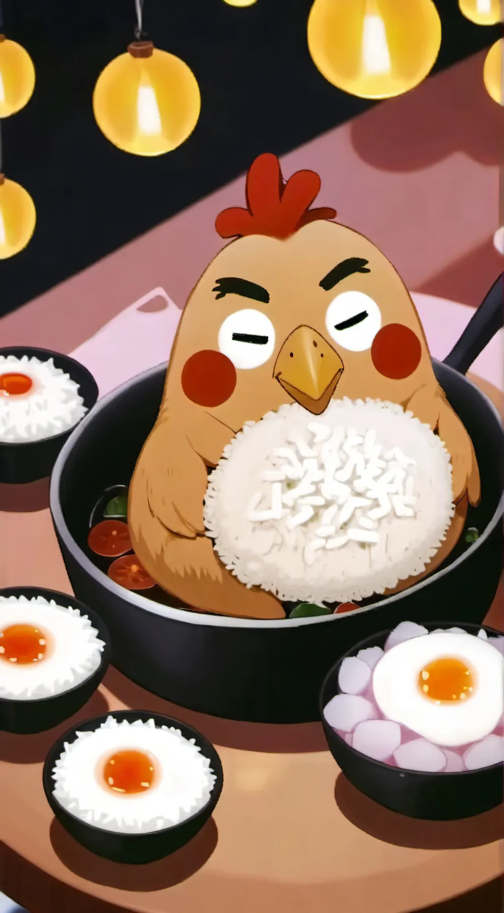 ai character: Chicken background