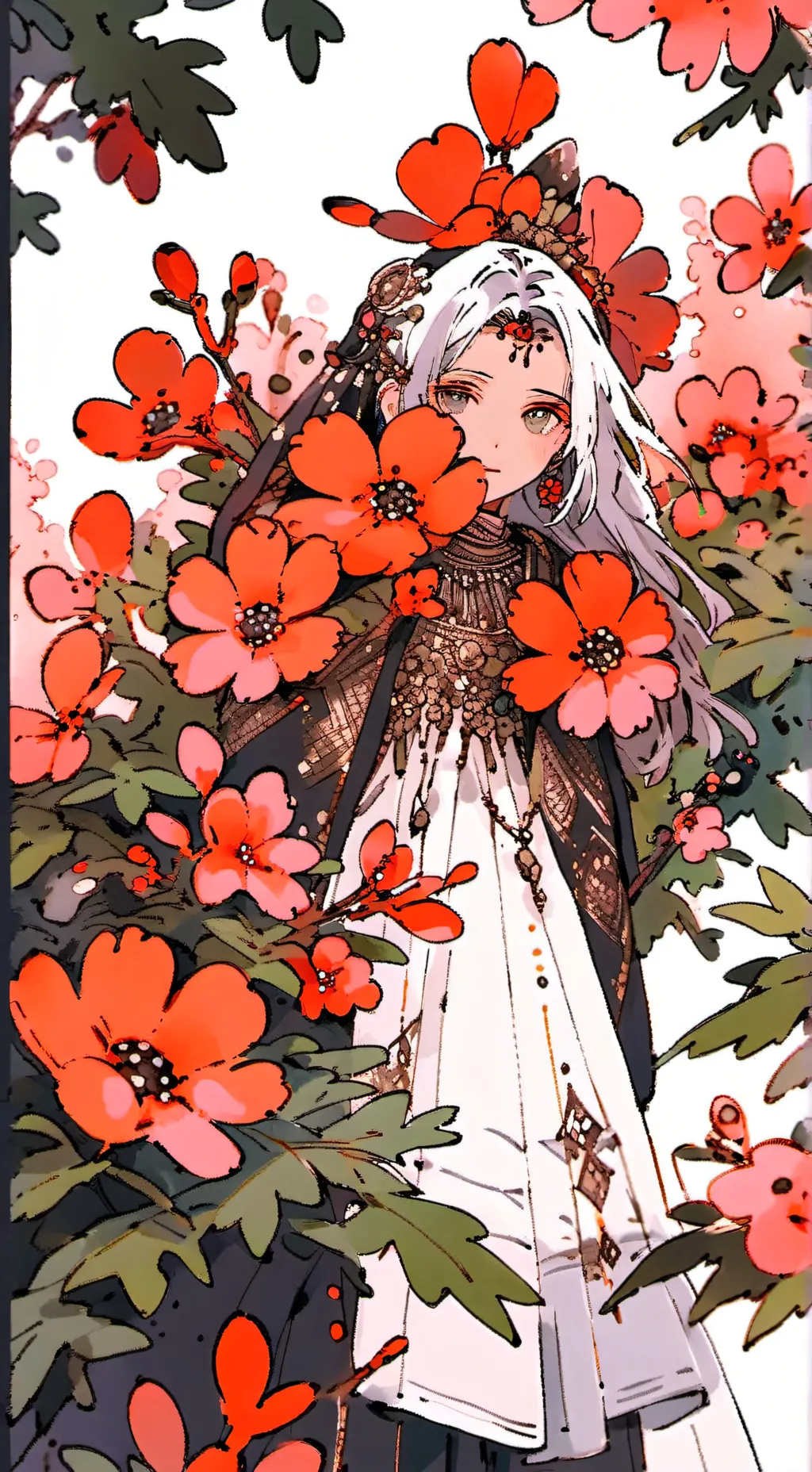 ai character: 🧡 × 🤍  background