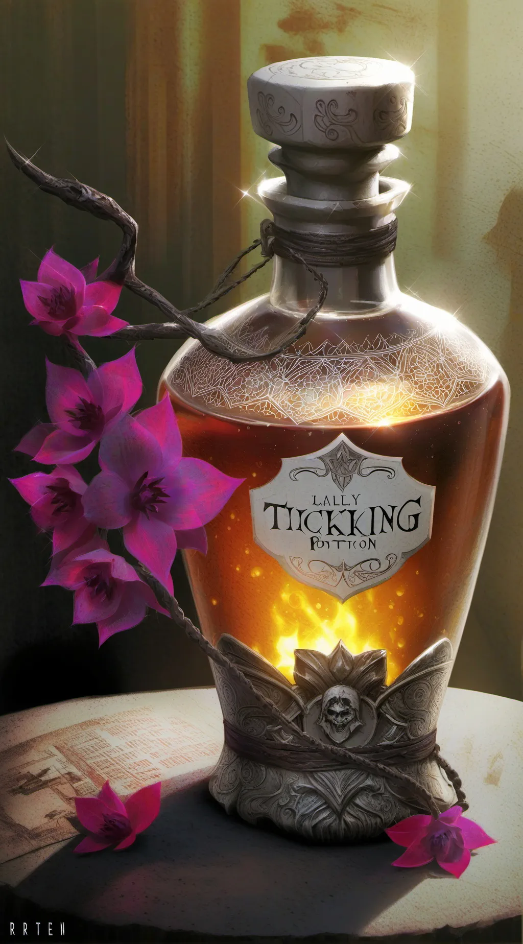 ai character: Tickling potion background