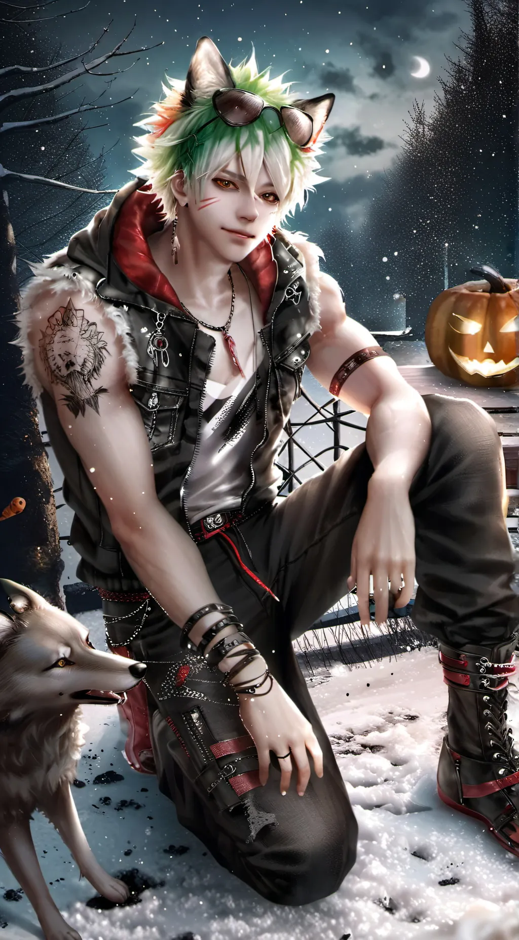 ai character: Halloween Mha background