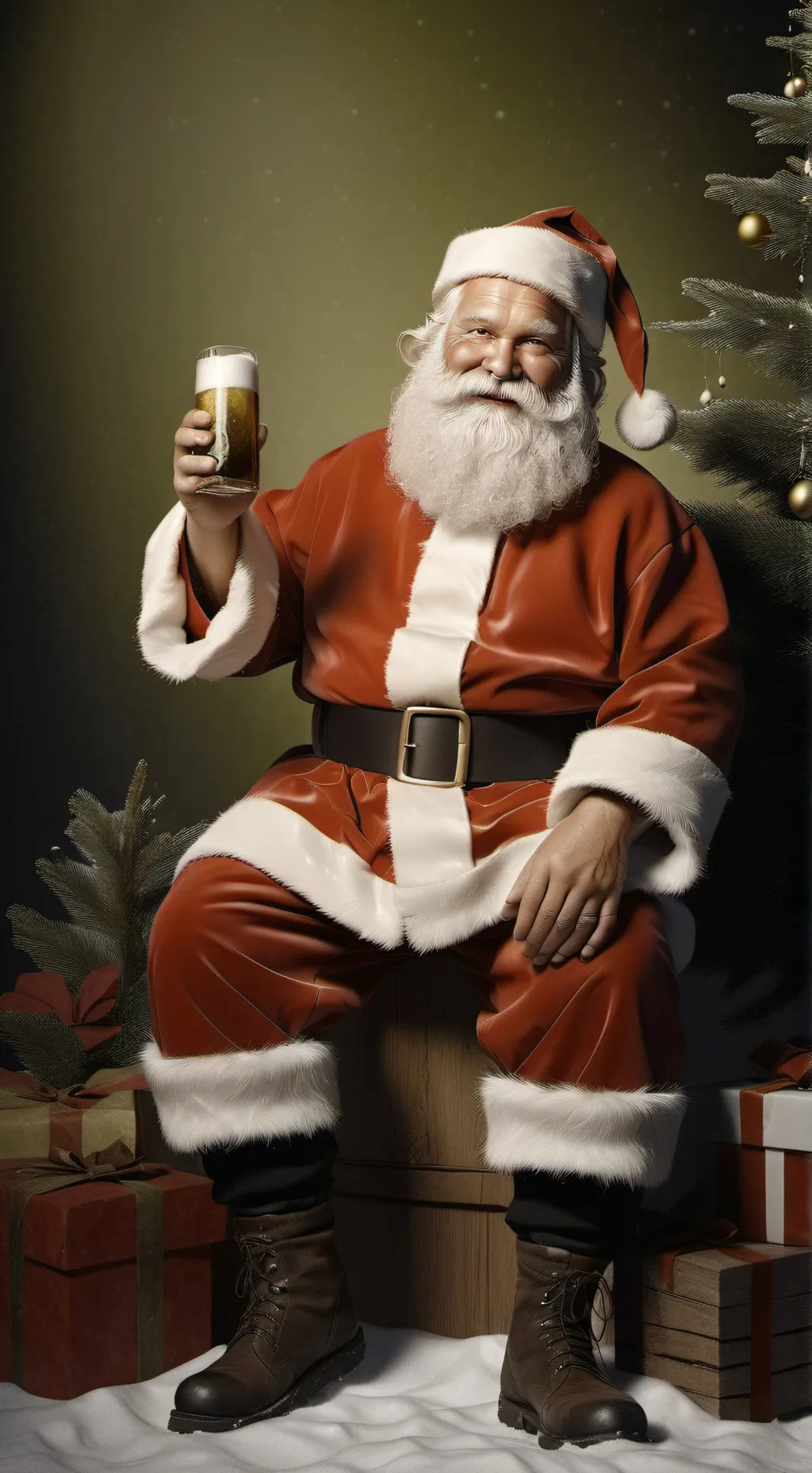 ai character: Santa Claus background