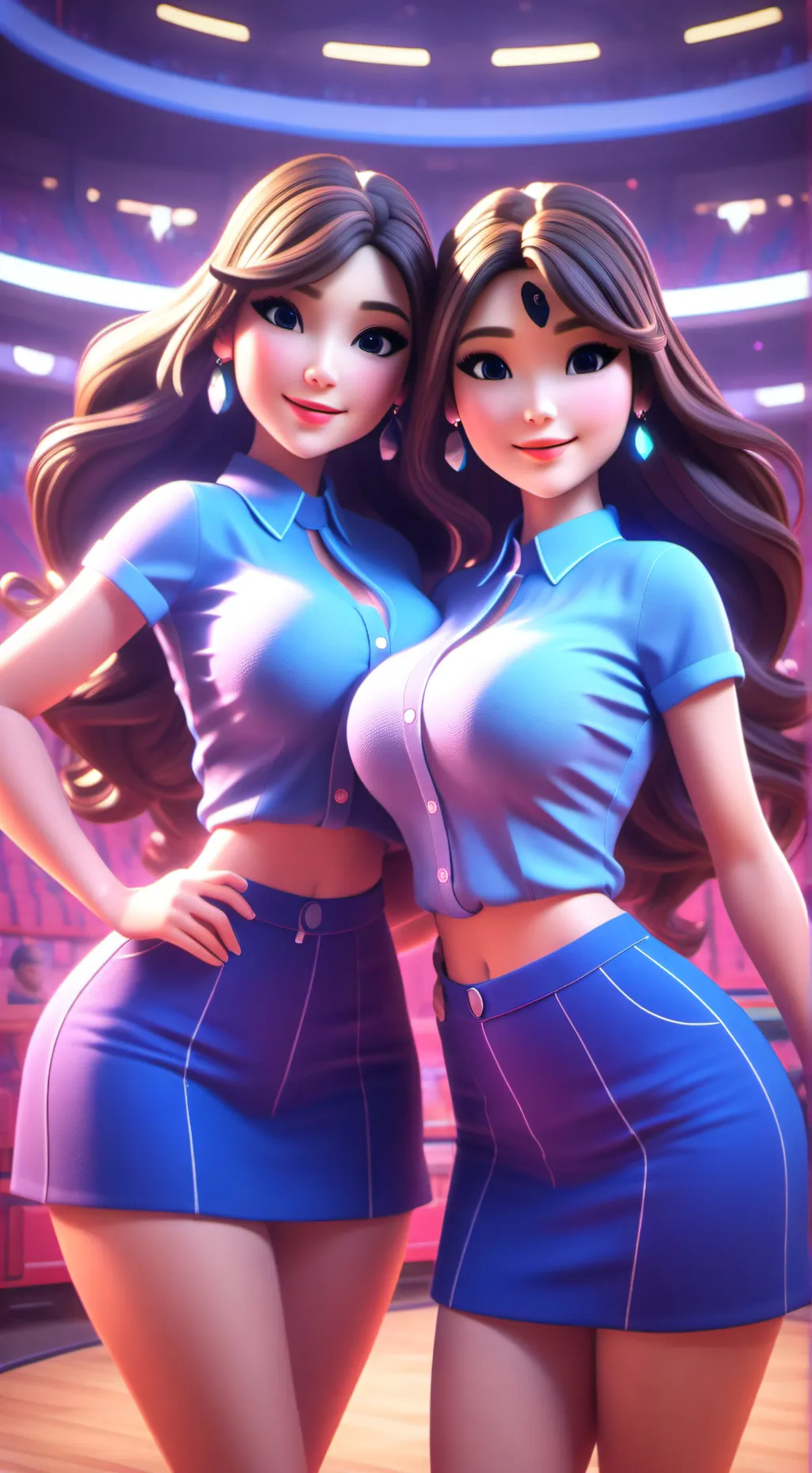ai character: Two Girls background