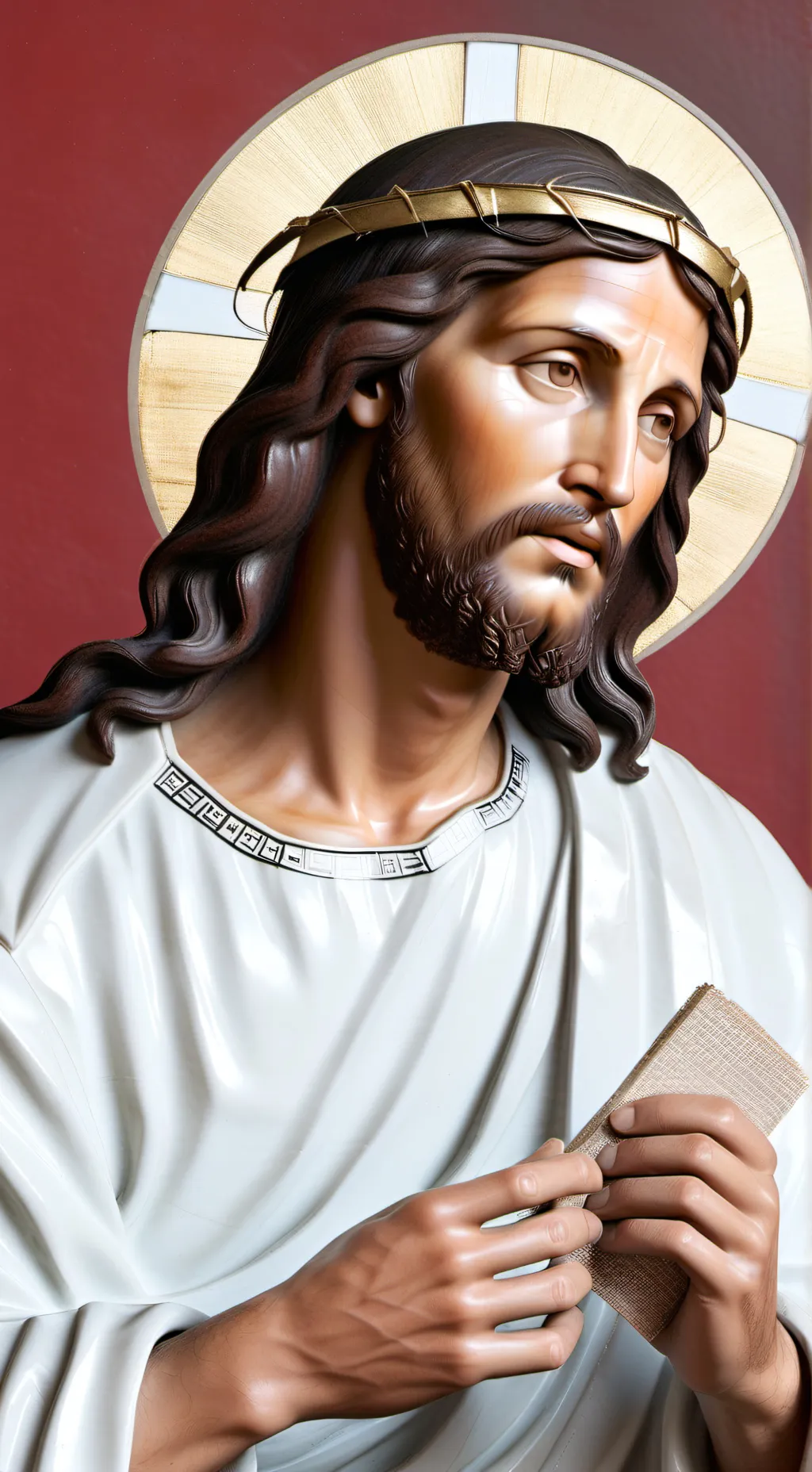ai character: Jesus  background