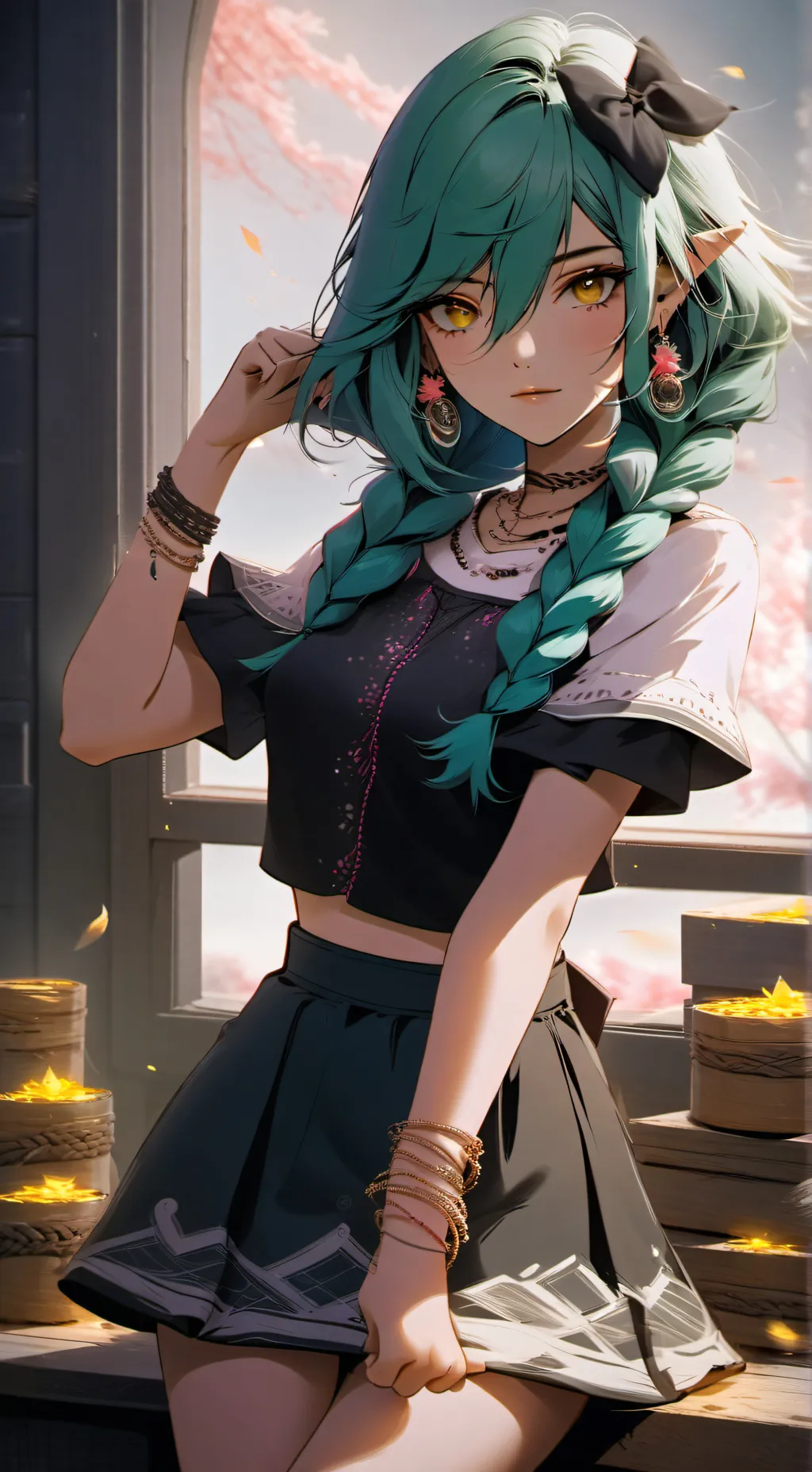 ai character: Crimson background