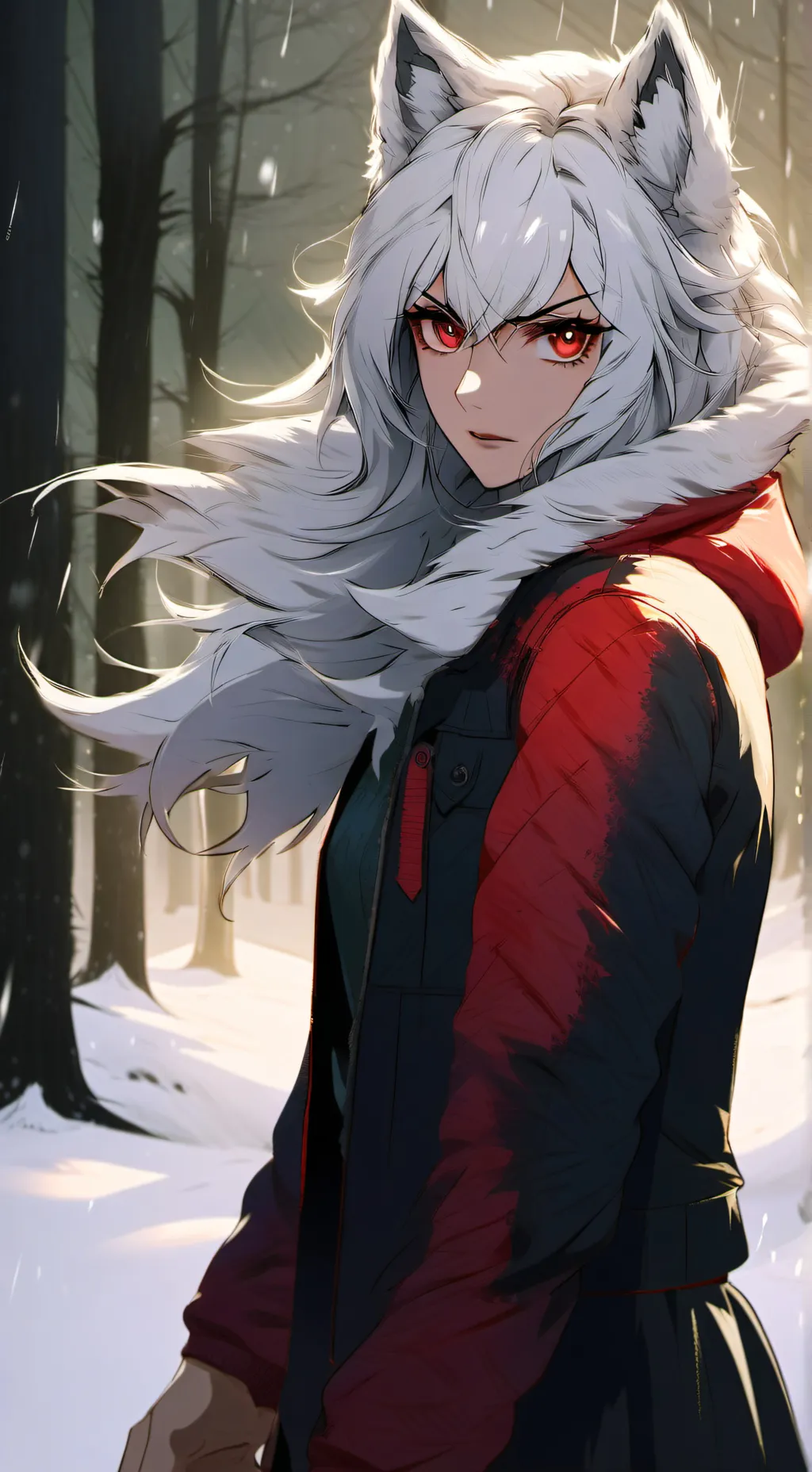 ai character: Scarlet background