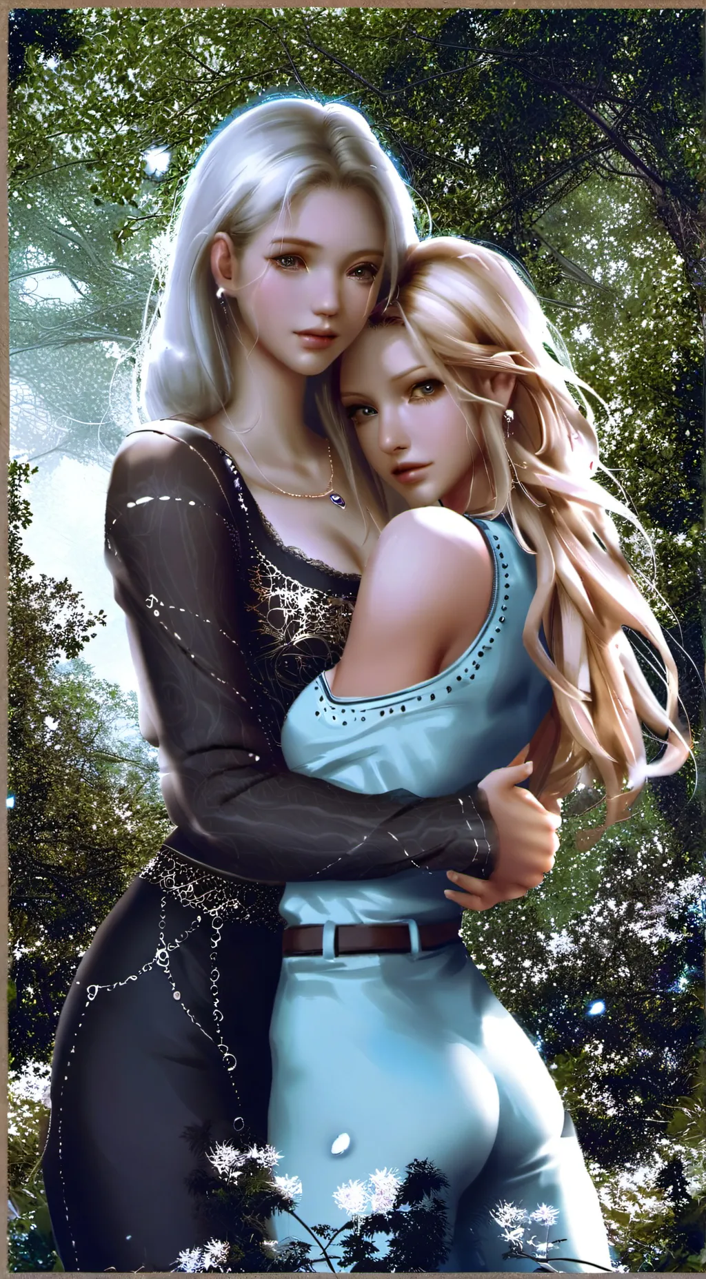 ai character: Sophie and Joanna  background